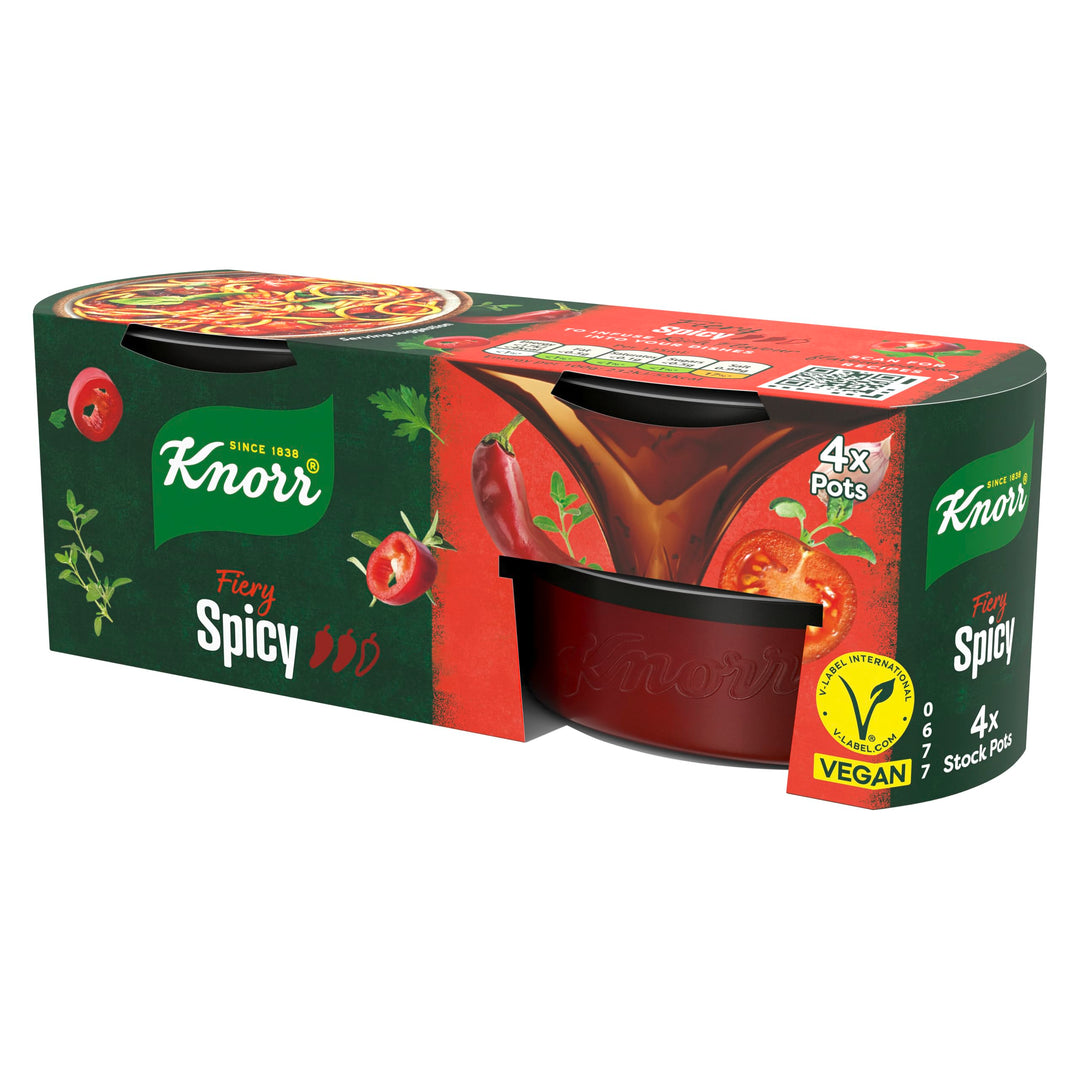 Knorr Hairy Bikers Spicy Stock Pot - Pack of 4 Vegan & Gluten-Free Stock Pots