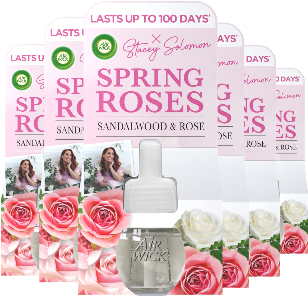 Air Wick - Spring Roses Plug-in Air Freshener Refill - 19ml Pack of 6
