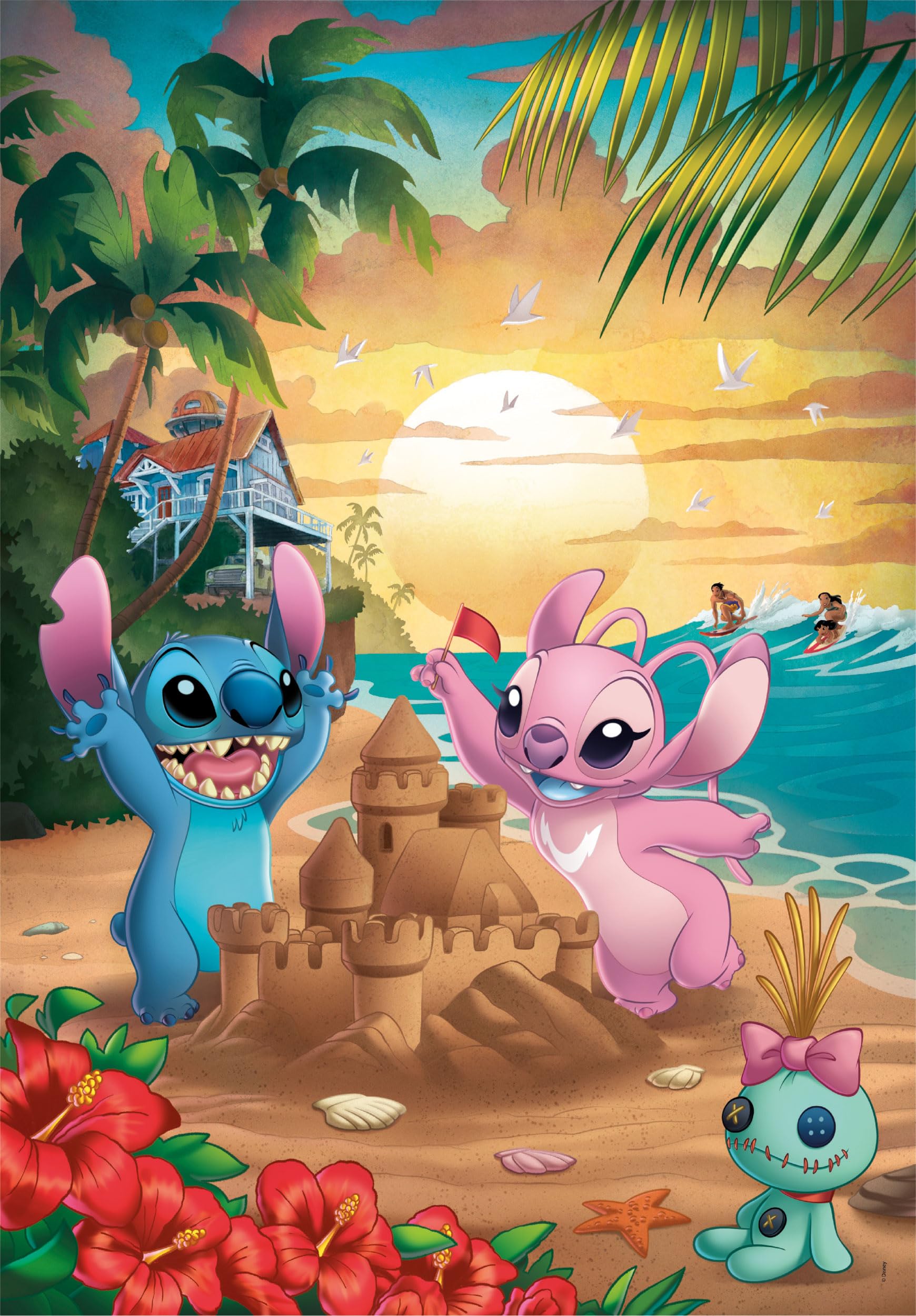 Clementoni Disney Stitch Jigsaw Puzzle 500 Pieces Compact Box for Adults | 49 x 36 cm