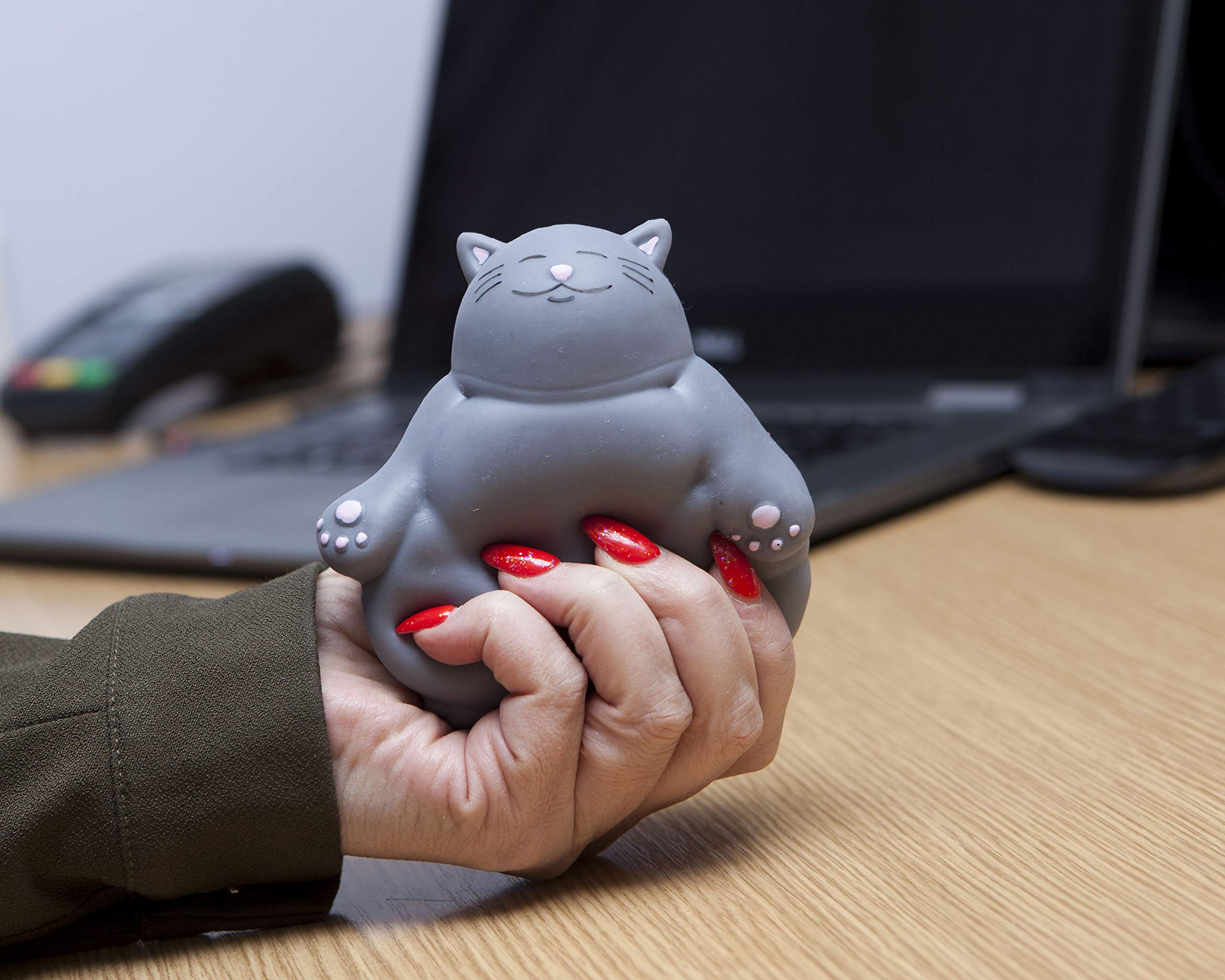 Boxer Gifts Kalma Kitty Stress Relief Toy | Silicone | Grey | Unisex Adult 4
