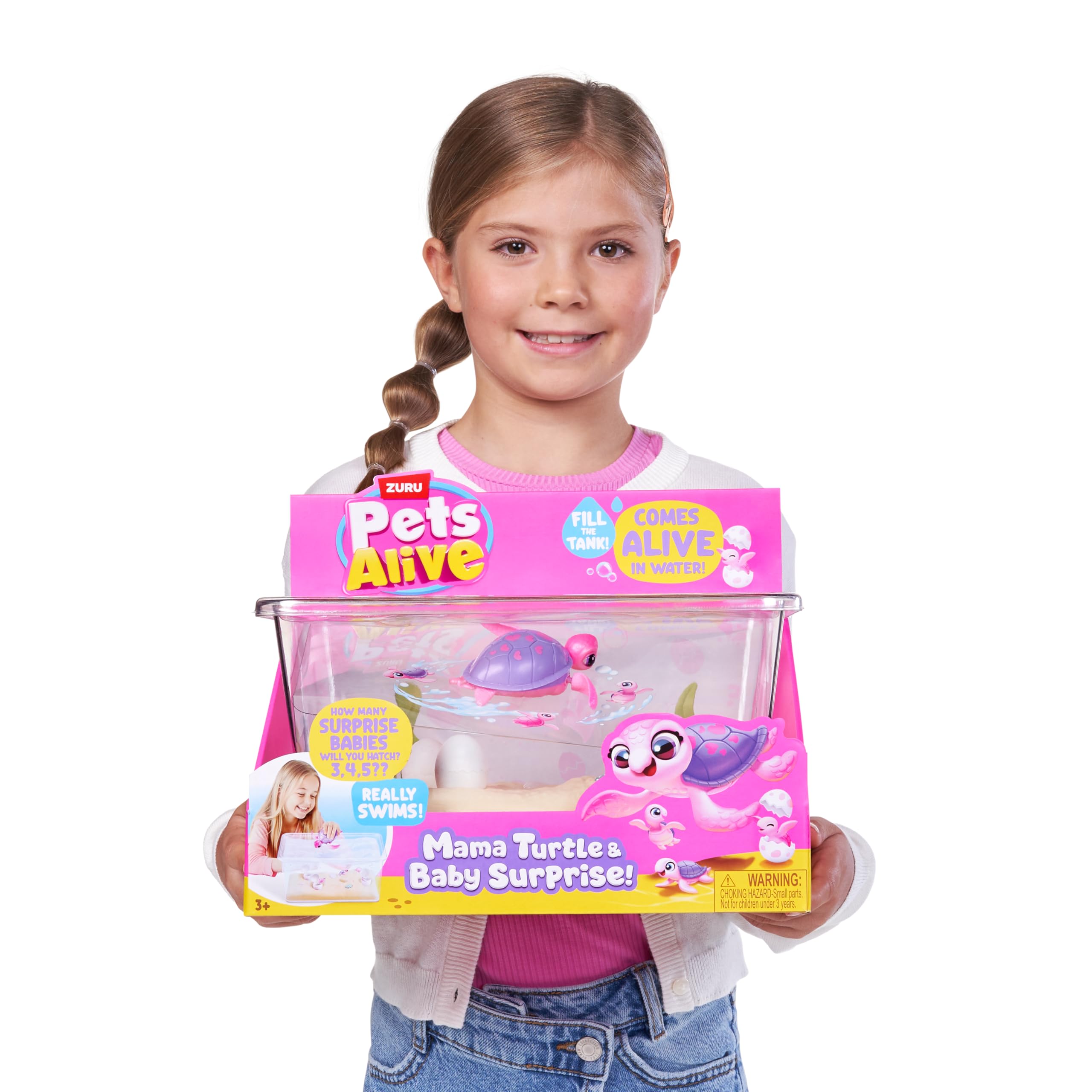 Pets Alive Mama Turtle Surprise von ZURU – Roboter-Haustierschildkröte mit Schwimm- und Lauffunktion, ab 3 Jahren 7