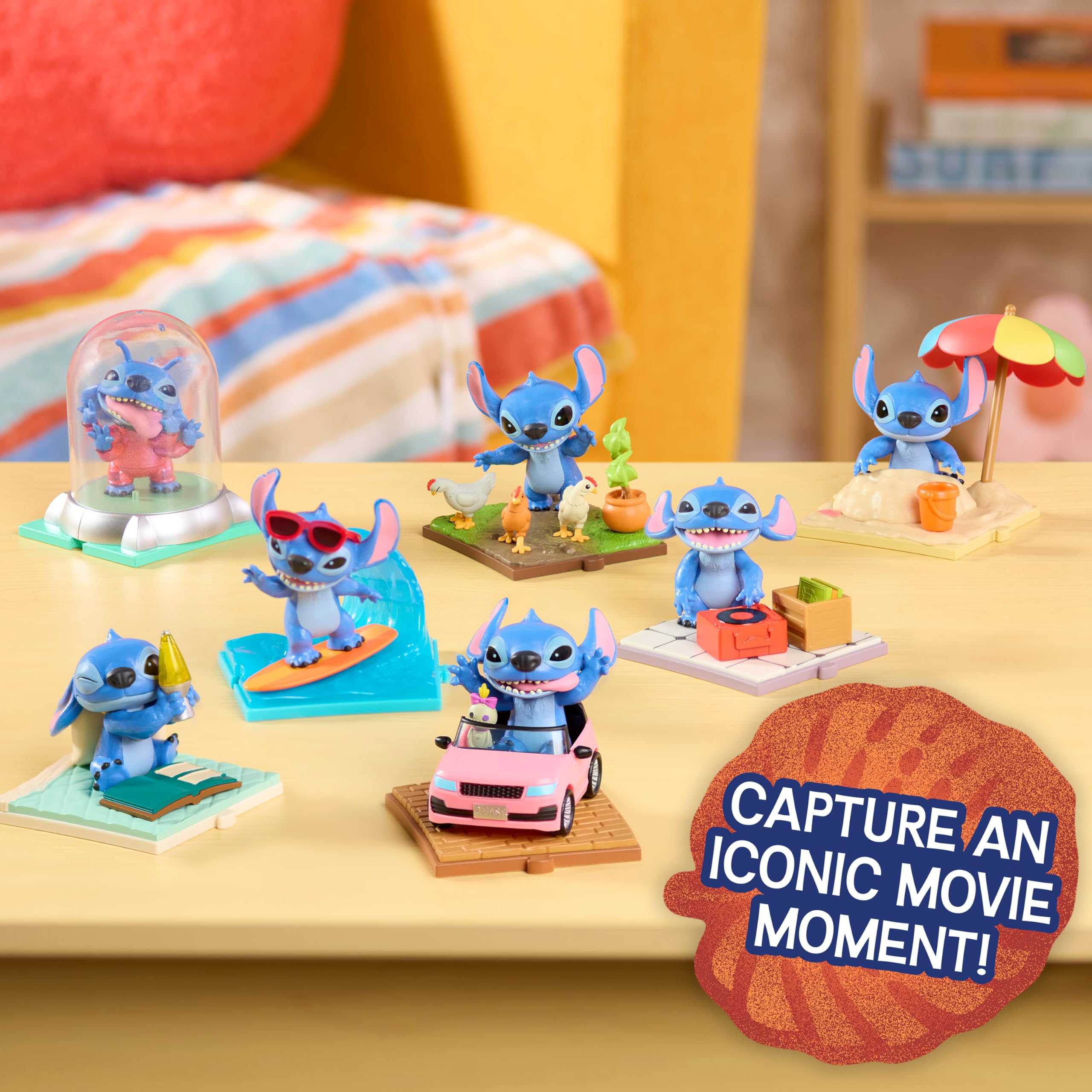 Just Play Disney Stitch Live-Action Movie Time 7.6 cm Collectible Figure - Blind Box Toy with Accessories, Ages 3+ 5