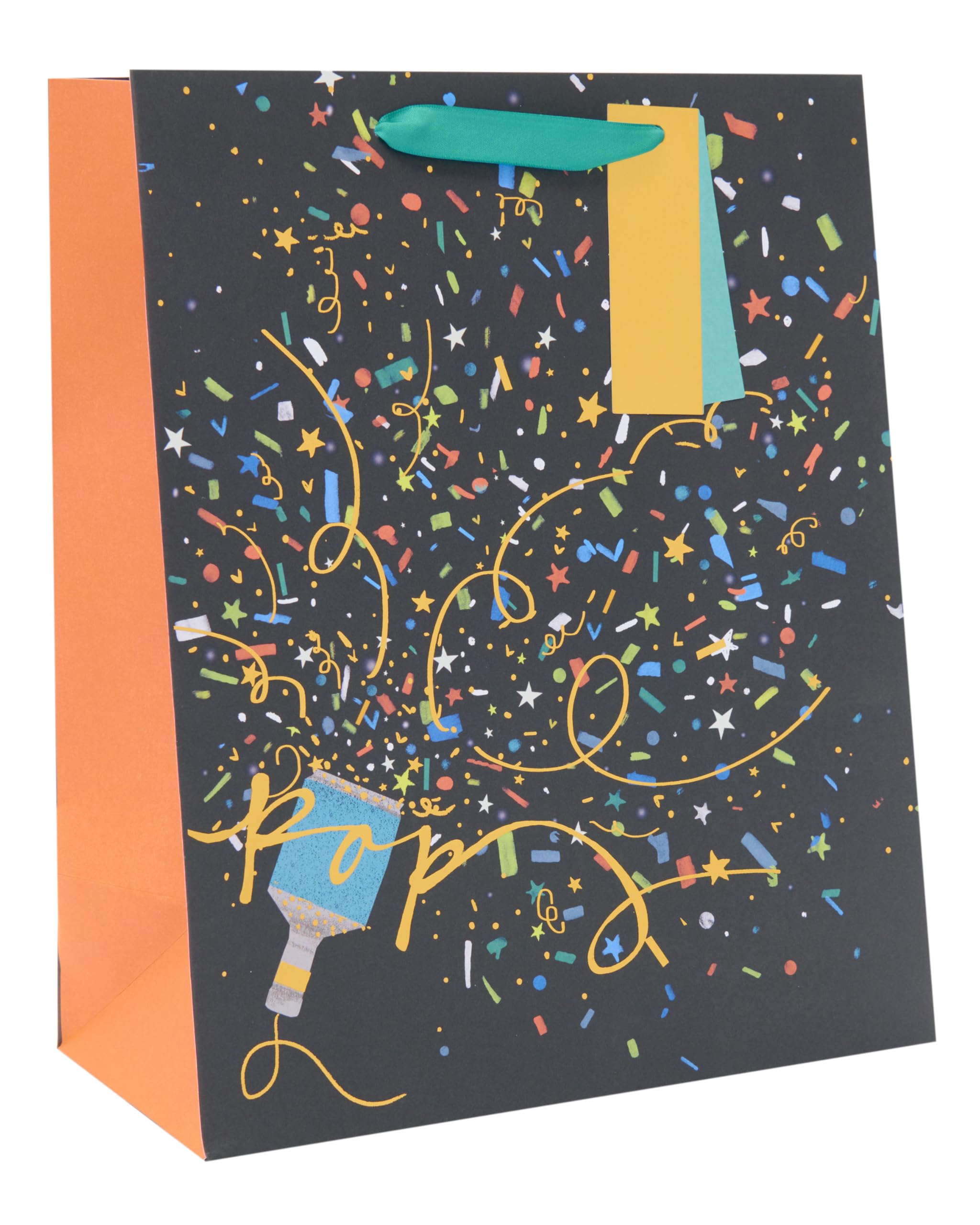 UK Greetings Large Gift Bag - Party Popper Design | 33 x 26.7 cm | FSC Certified