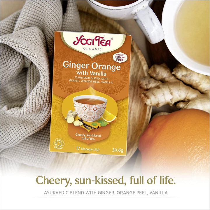 Yogi Tea - Ginger Orange with Vanilla Organic Herbal Tea, Caffeine Free, 102 Tea Bags