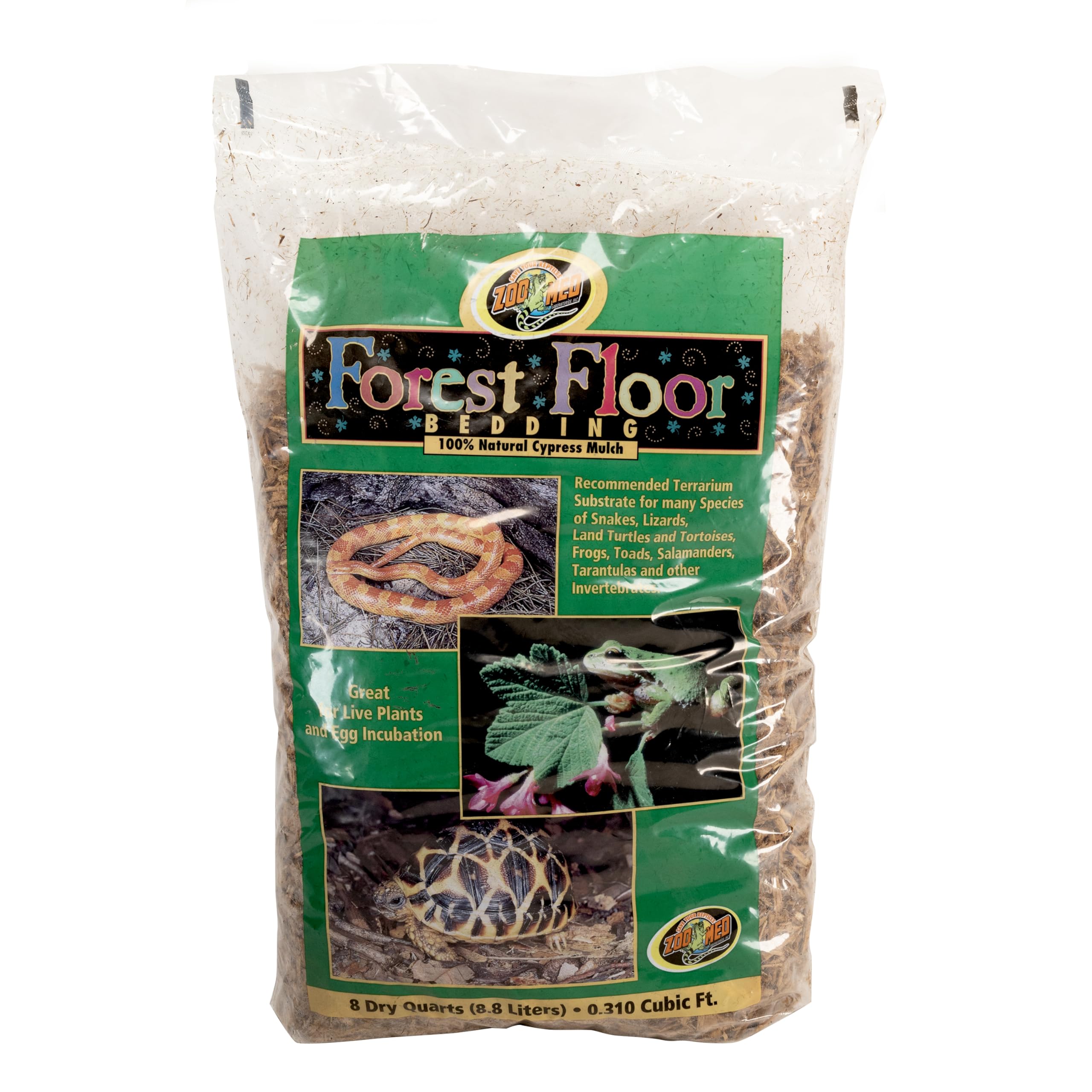 Zoo Med Forest Floor Bedding - Natural Cypress Mulch Substrate for Reptiles | 8.8 Litre 1
