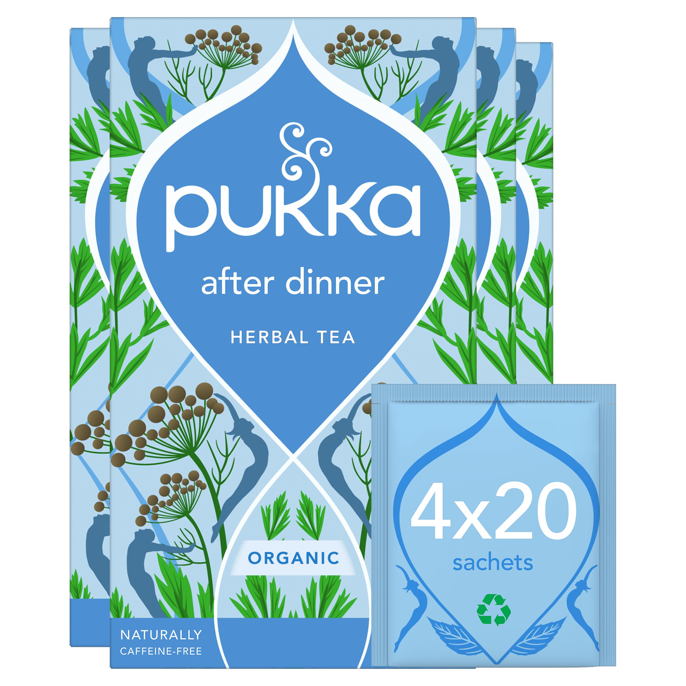 Pukka Herbs Feel New Organic Herbal Tea - 20 Count (Pack of 4) | 80 Teabags Total