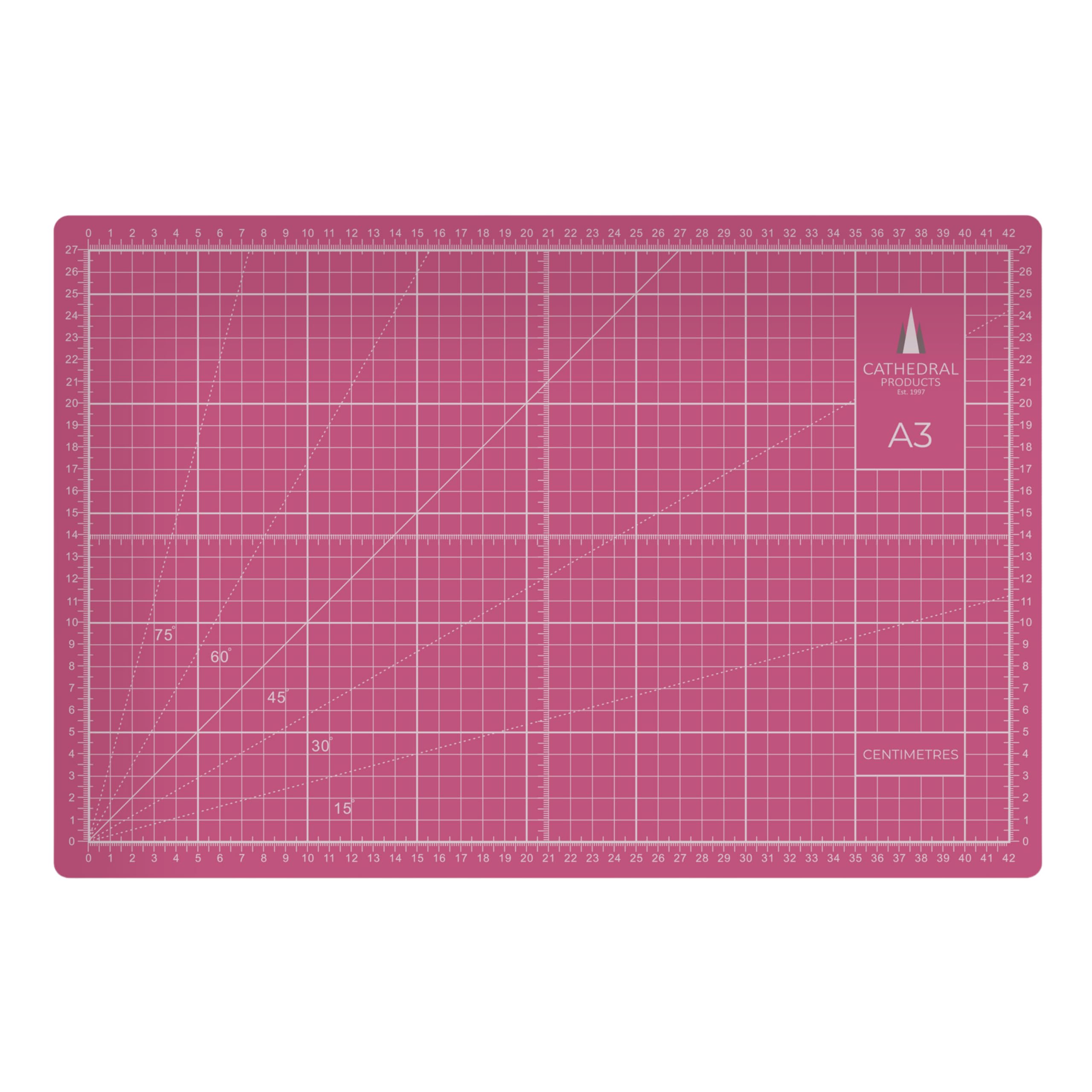 Cathedral Products A3 Double-Sided Self-Healing Cutting Mat | 3mm Thick | Pink 1