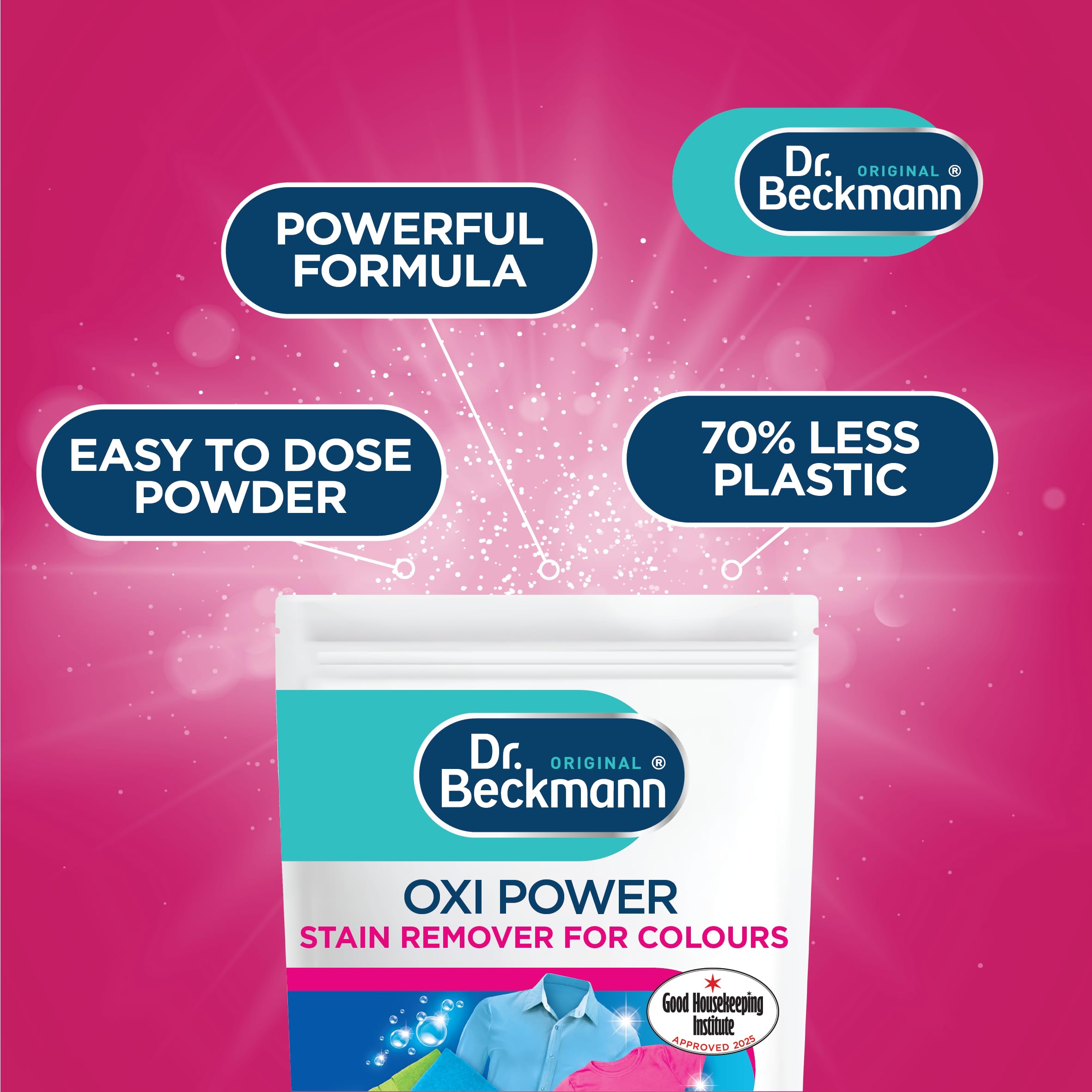 Dr. Beckmann Oxi Power Stain Remover Powder - Fights 100+ Stains | 400g | Fresh Scent 2