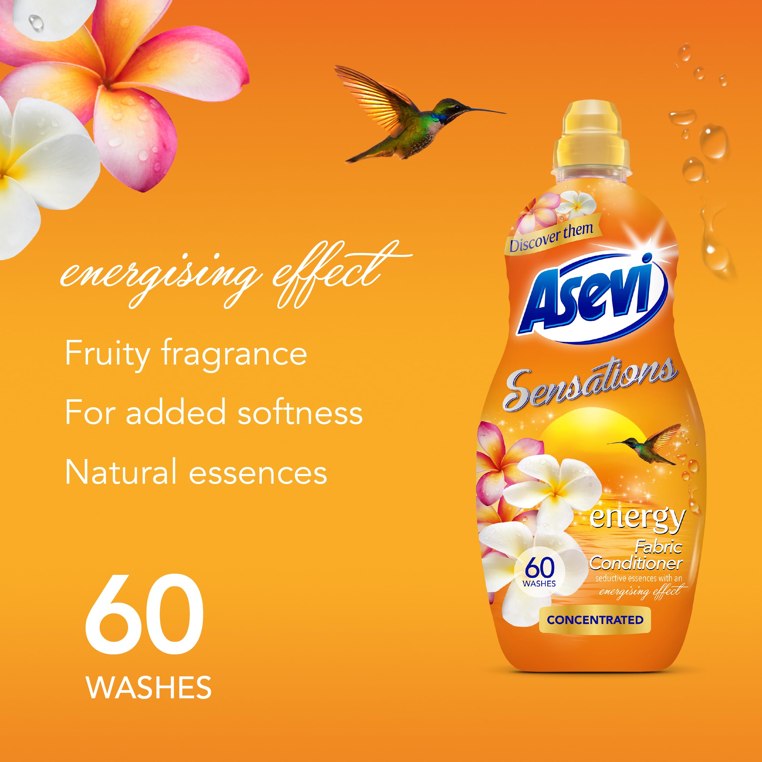 Asevi - Sensations Energy Concentrated Liquid Fabric Softener (1 L) 10