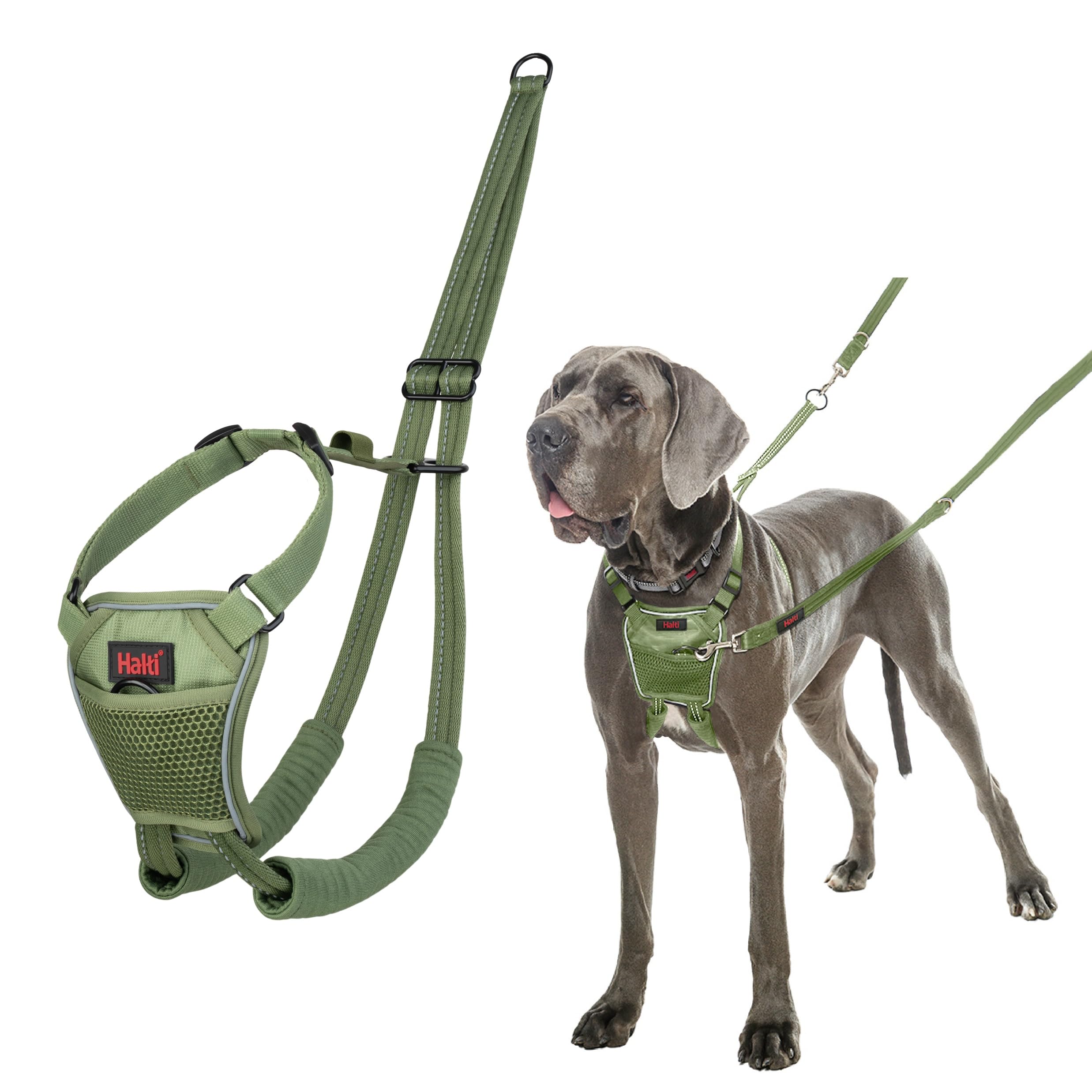 Halti No Pull Harness - Front Control Steering & Lifting Action | Size L | Forest Green