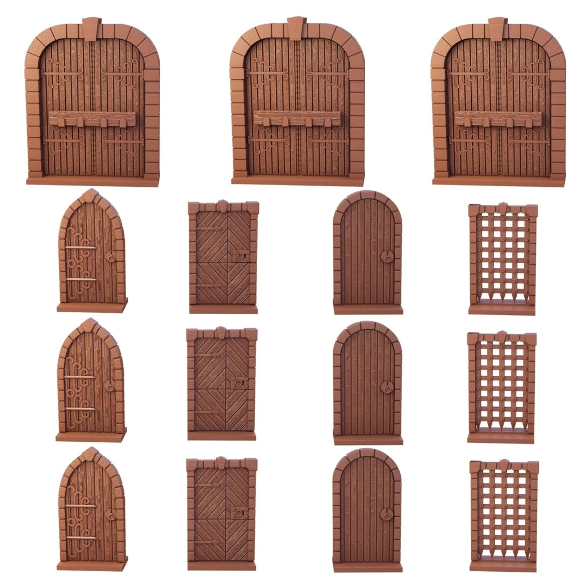 Mantic Games TerrainCrate Dungeon Doors – 28mm Pre-Coloured Plastic Fantasy Tabletop Accessory Set 5