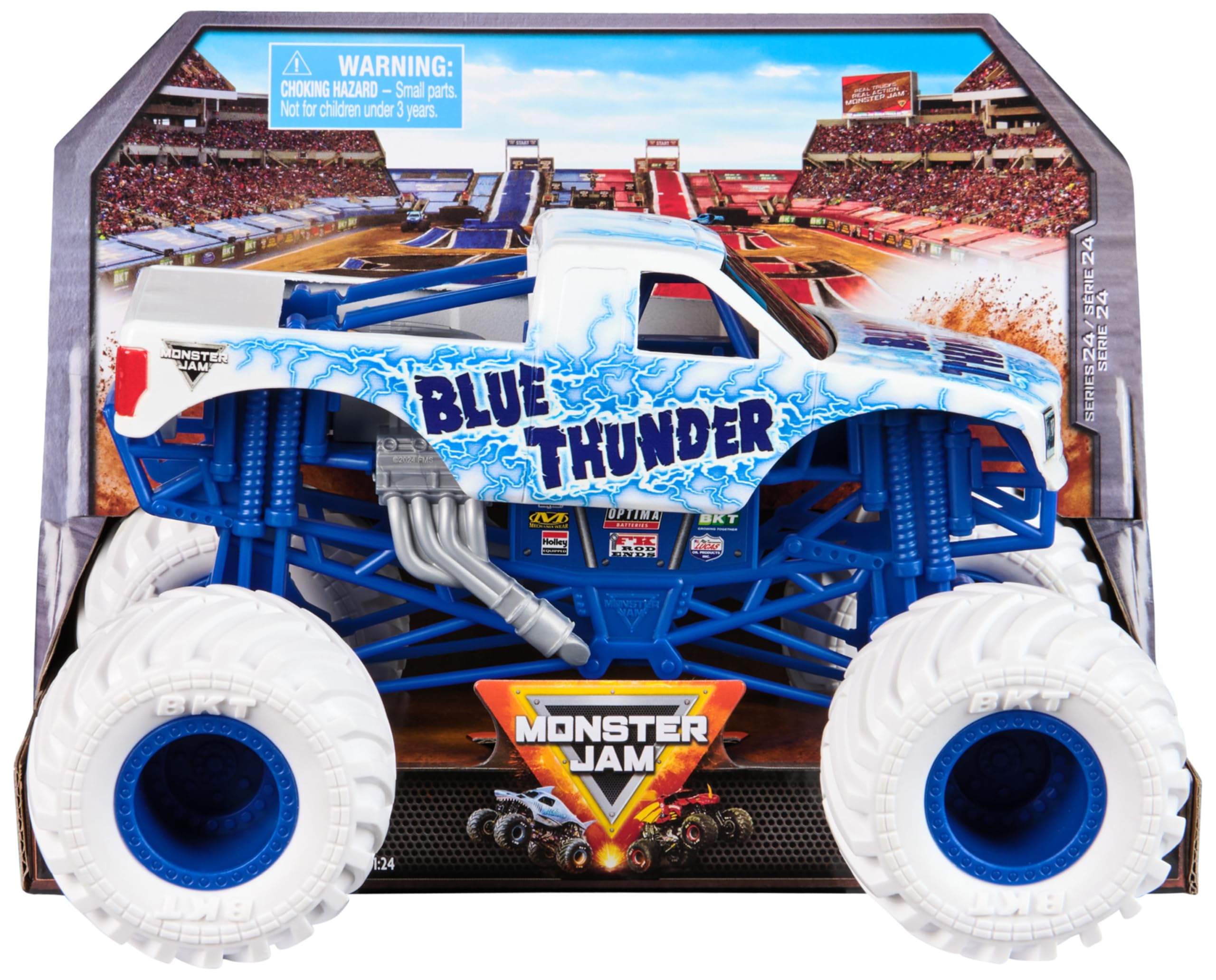 Monster Jam Blue Thunder Monster Truck - 1:24 Scale Die-Cast Vehicle for Kids 1