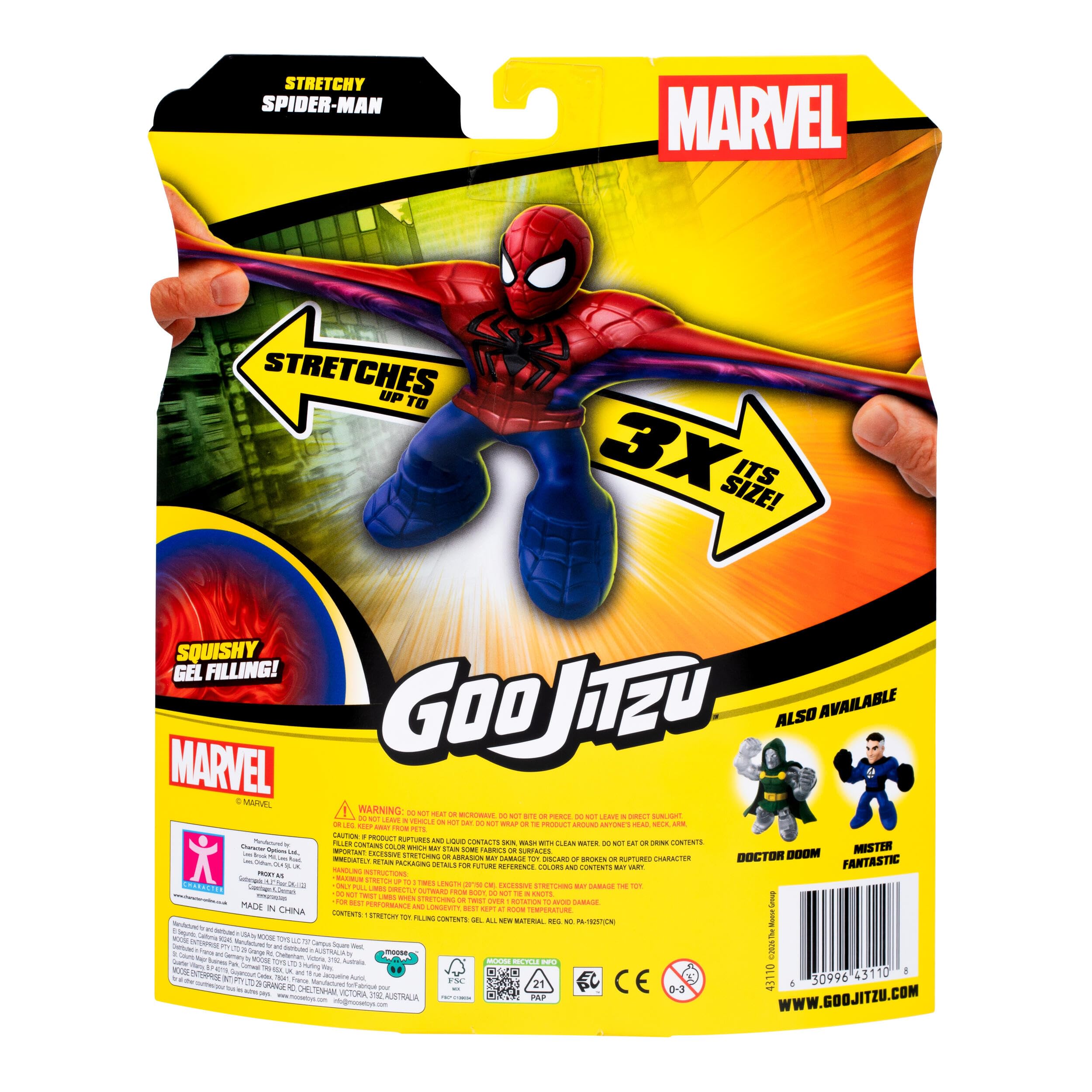 Heroes of Goo Jit Zu MARVEL Avengers Spider-Man Stretchy Action Figure - Multicolor, 4+ Years 2