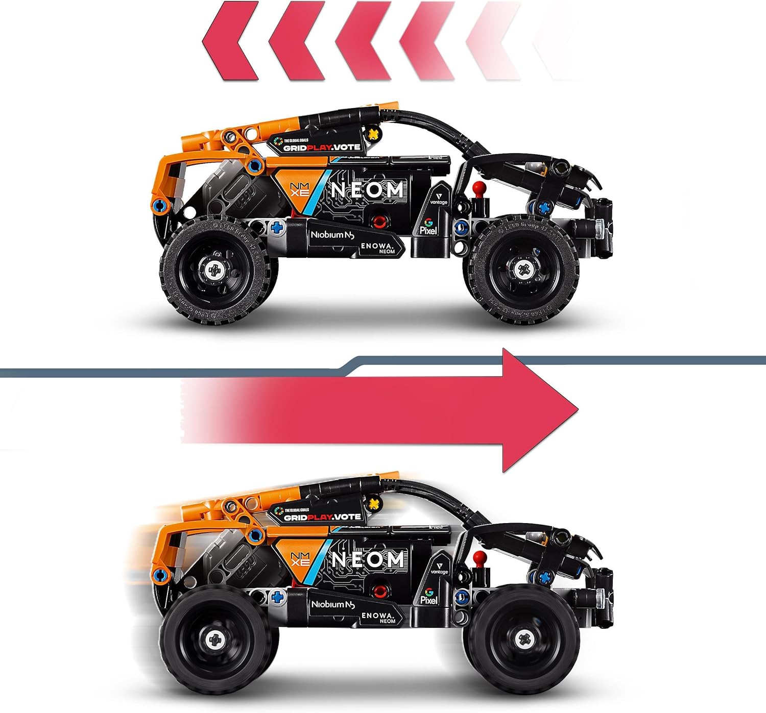 LEGO Technic NEOM McLaren Extreme E Race Car Toy - Pull-Back Action Vehicle for Kids 7+ 5