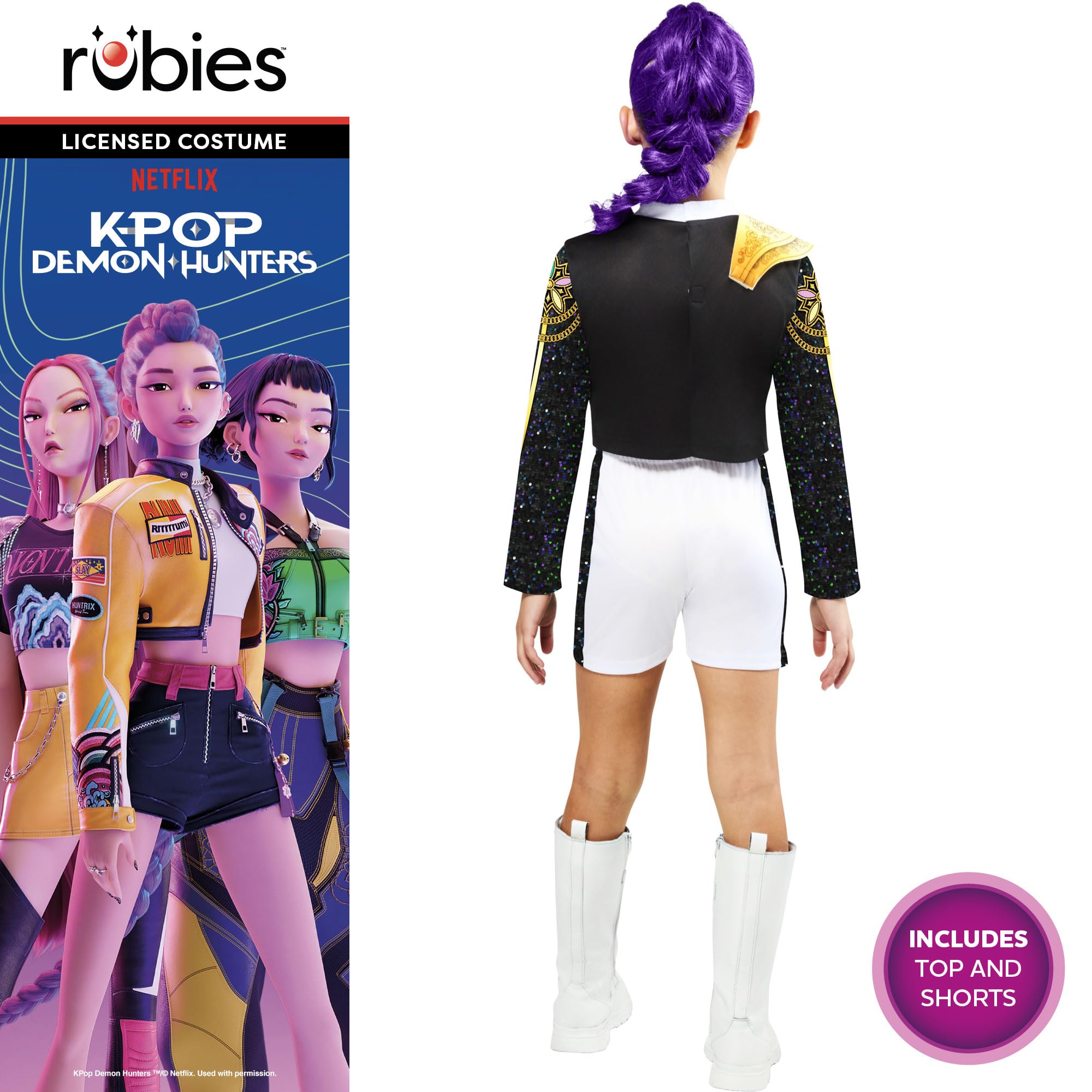 Rubies K-Pop Demon Hunters Rumi Golden Classic Child Costume - Girls, 9-10 Years 2