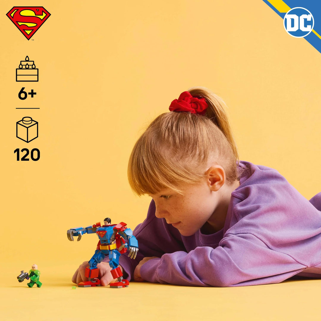 LEGO DC Superman Mech vs. Lex Luthor - Super Heroes Building Playset for Kids 6+