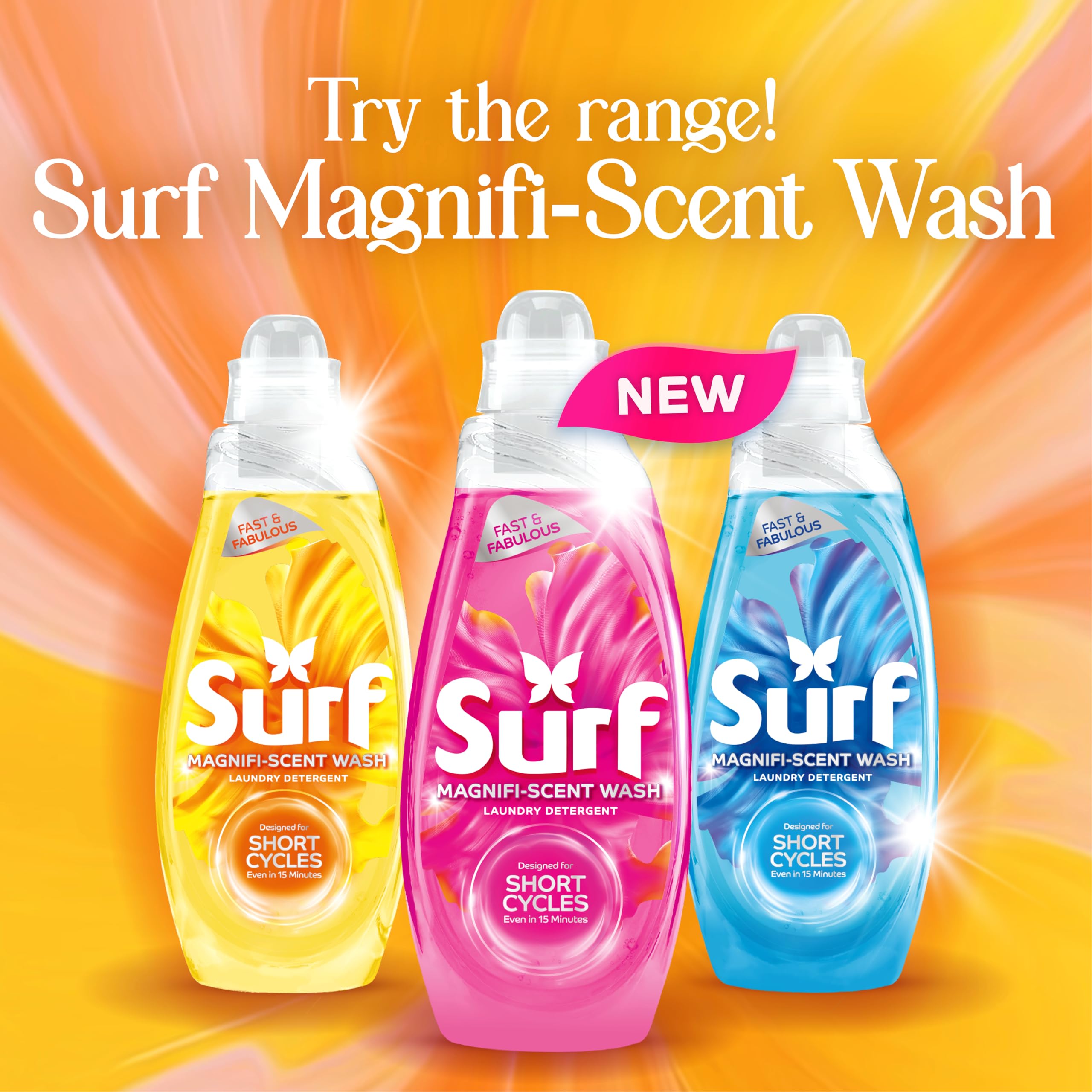 Surf - Magnifi-Scent Wash Sunshine Blossom Laundry Liquid for Short Cycles 8