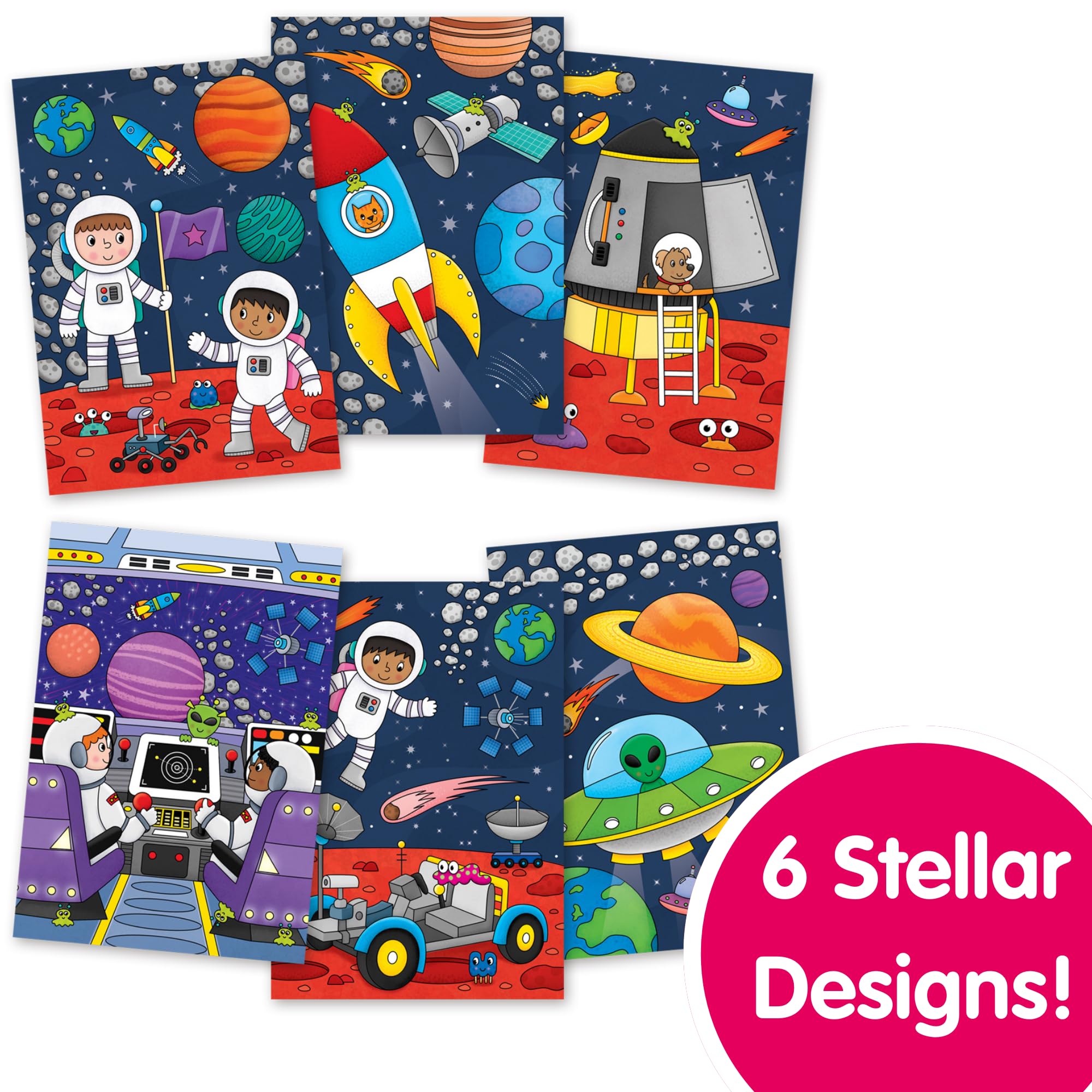 Galt Water Magic Space Reusable Colouring Book with Refillable Pen | Ages 3+
