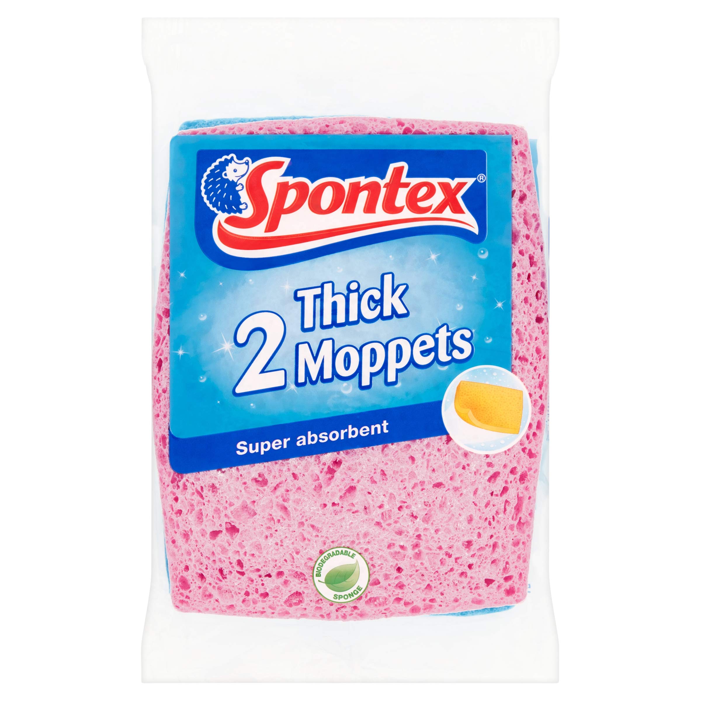 Spontex Thick Sponge Moppets Value Pack - Super Absorbent & Flexible | Pack of 12 2