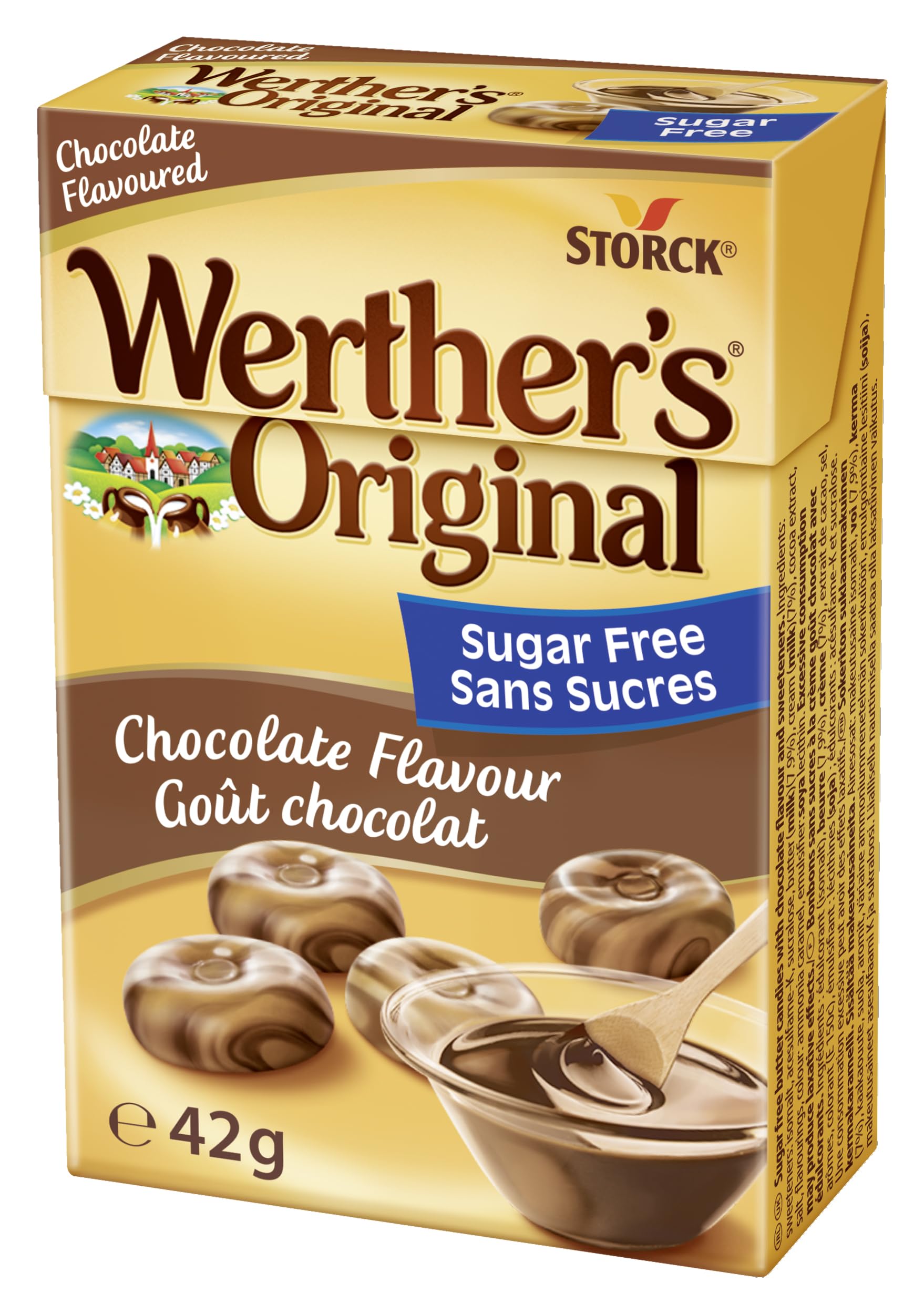 Werther's Original Chocolate Candies - Sugar-Free, Gluten-Free, Vegetarian | 20 Count Pack 1