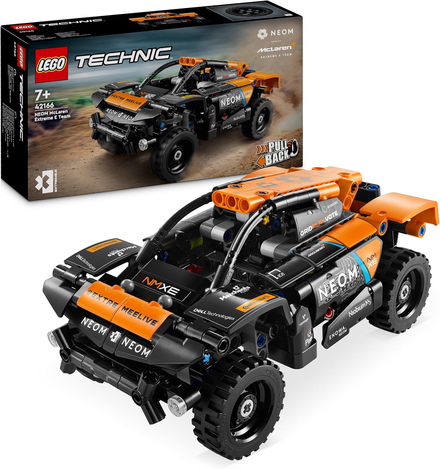 LEGO Technic NEOM McLaren Extreme E Race Car Toy - Pull-Back Action Vehicle for Kids 7+ 1