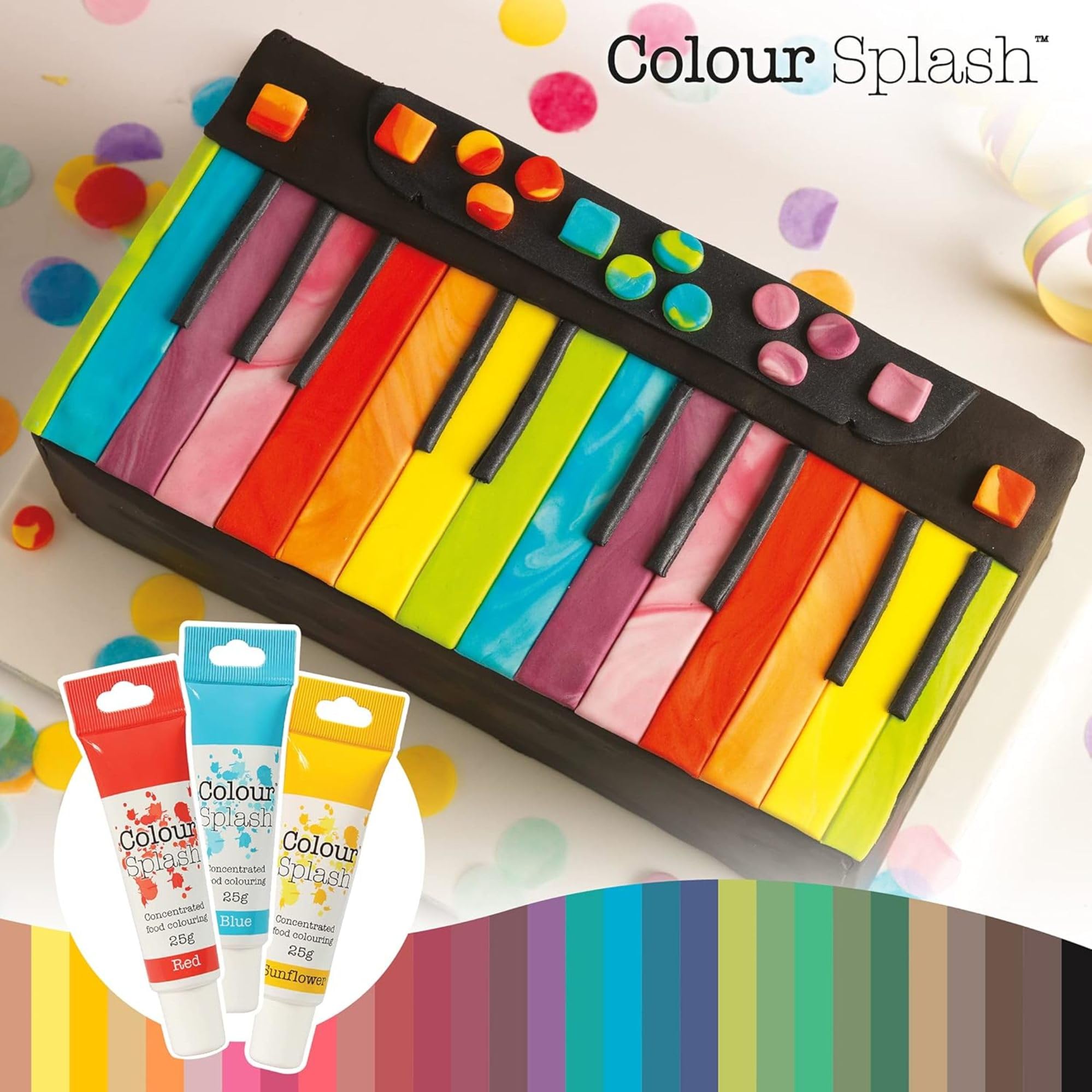 Colour Splash - Food Colouring Gel Green | Highly Concentrated Baking Gel for Icings, Sugarpaste & Cake Mixes 12