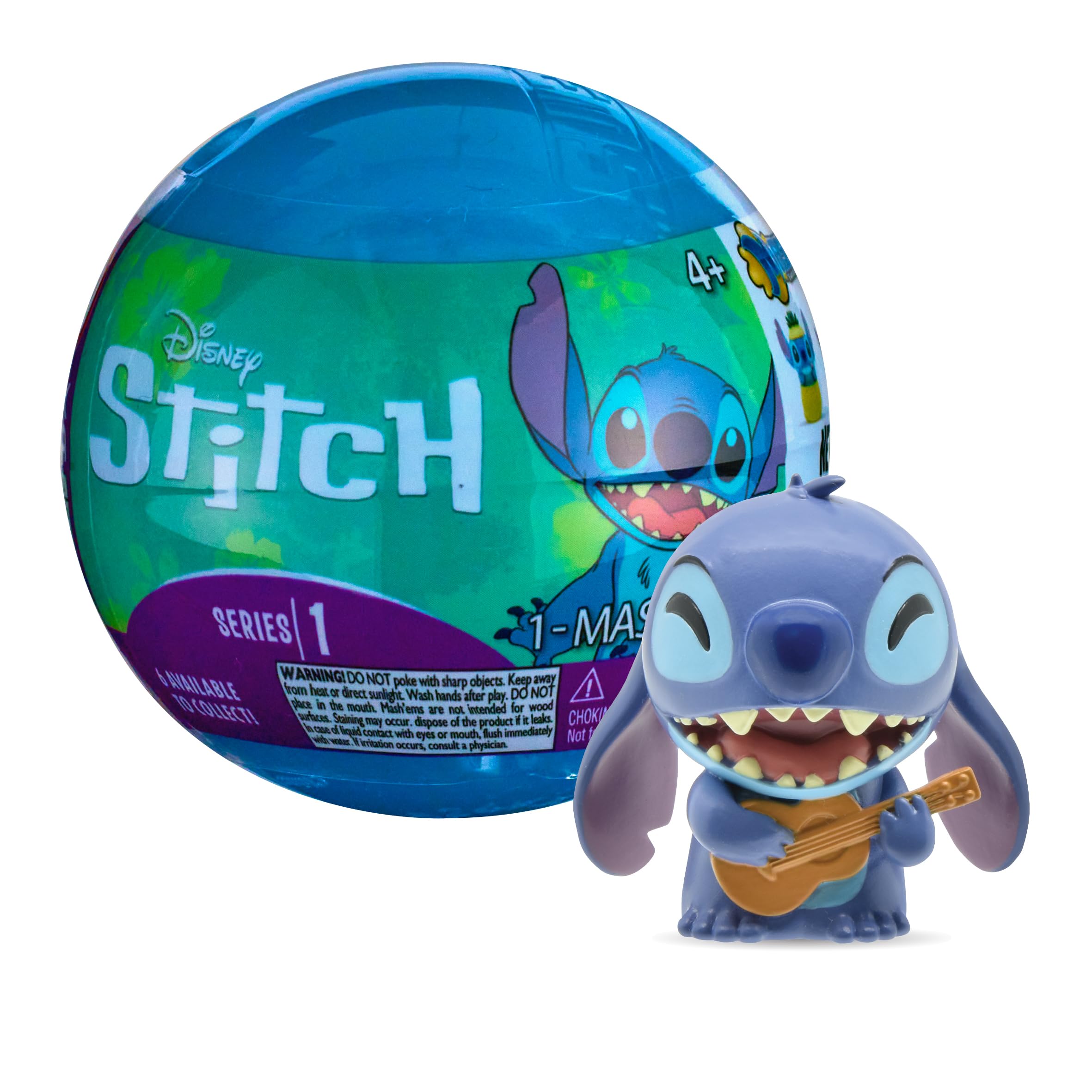 Mash'Ems Disney Stitch Squeeze Toy Figure - Squishy Collectable | Ages 4+ | Multicolor 1