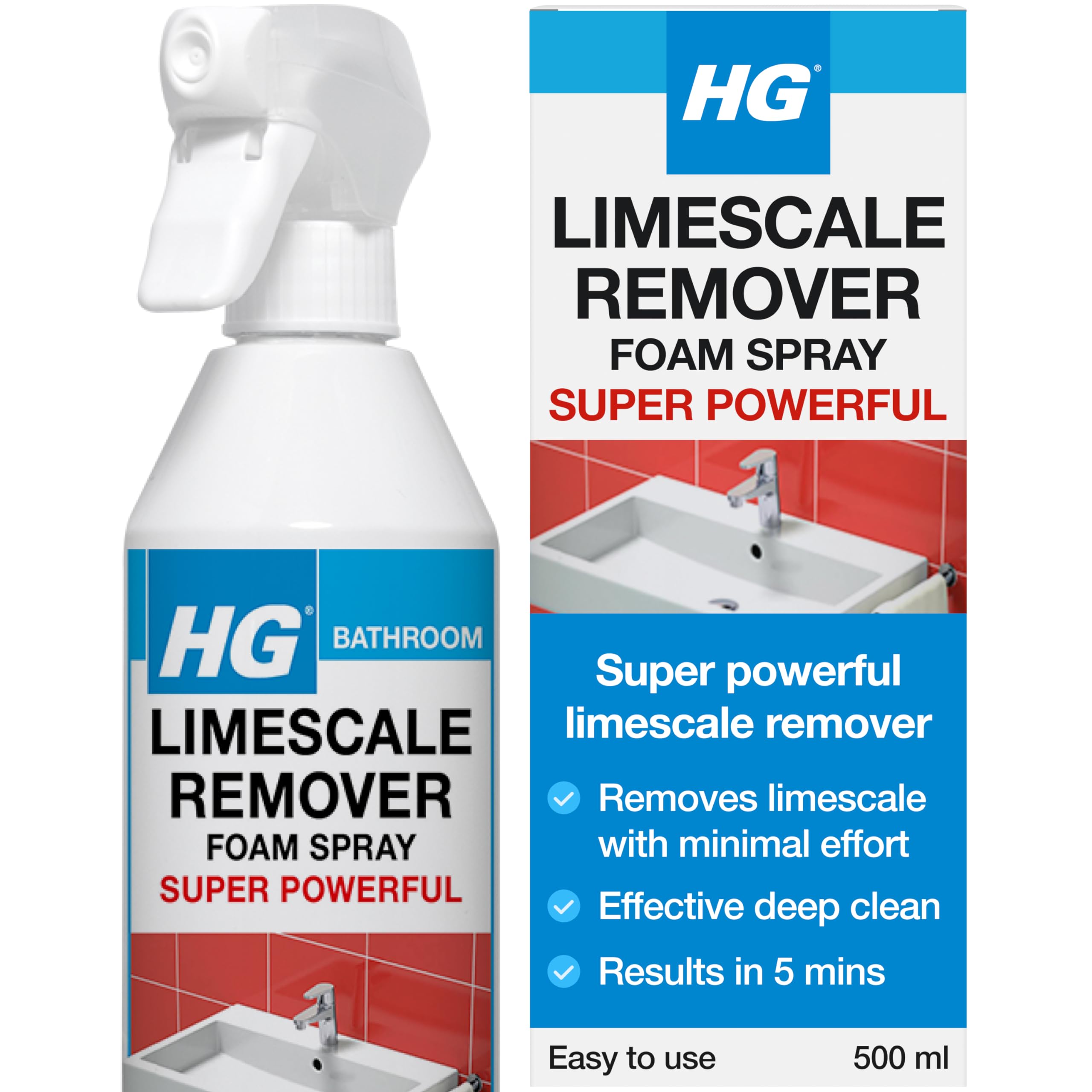 HG - Scale Away 3x Stronger Foam Spray, 500ml Professional Limescale Remover 8