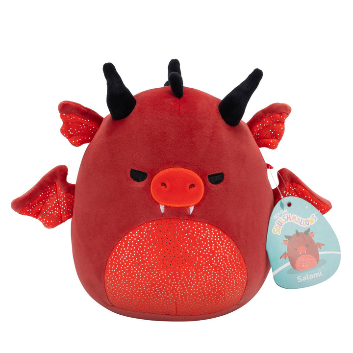 Squishmallows Salami the Red Dragon - 7.5-Inch Plush Collectible for Ages 3+