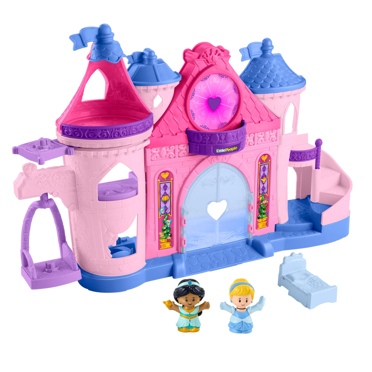 Fisher-Price Little People Disney Princess Castle Playset - Lights, Sounds, 2 Figures, 18 Months+