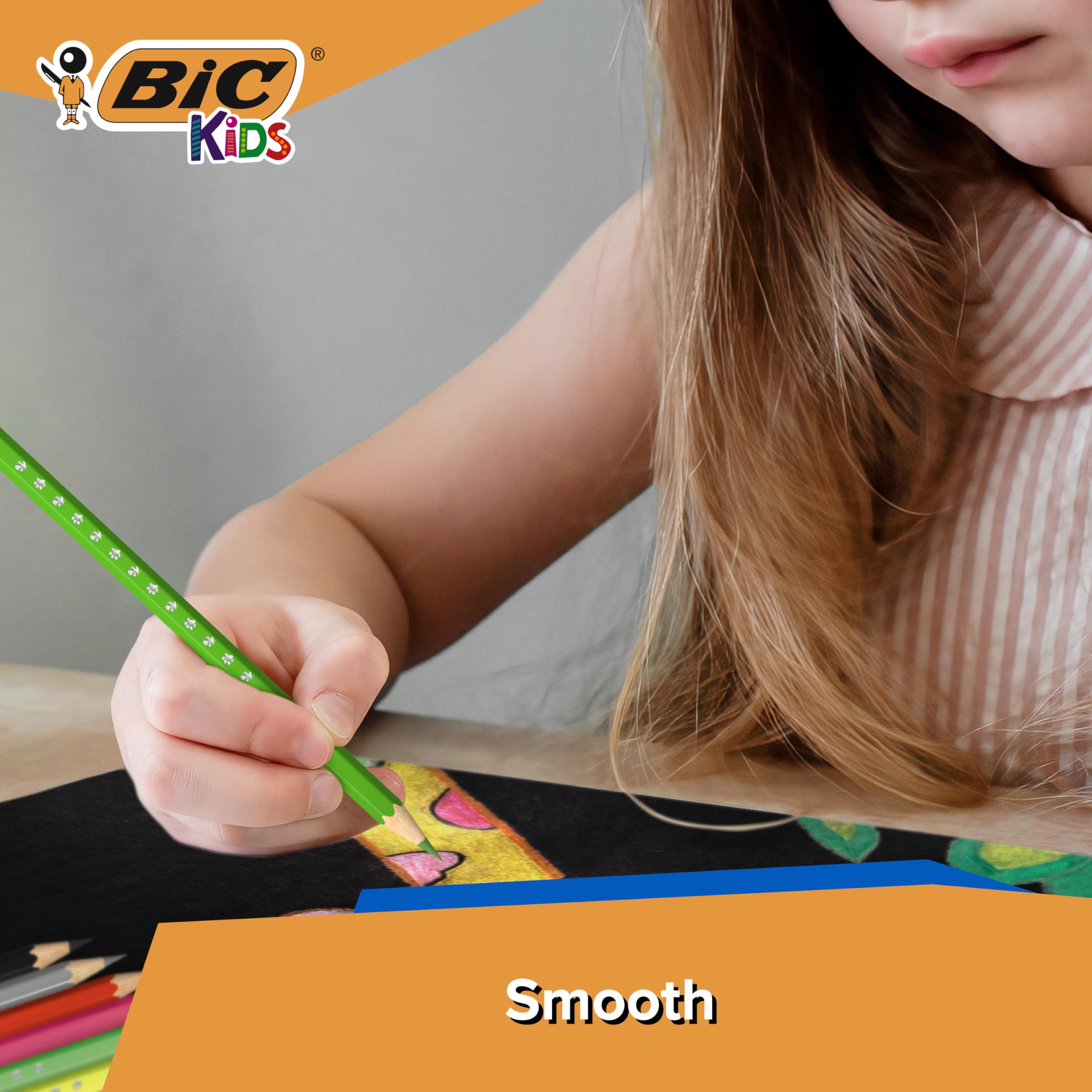 BIC Kids Smooth Colouring Pencils - 54 Shades | Pack of 54 | Ages 5+ 4