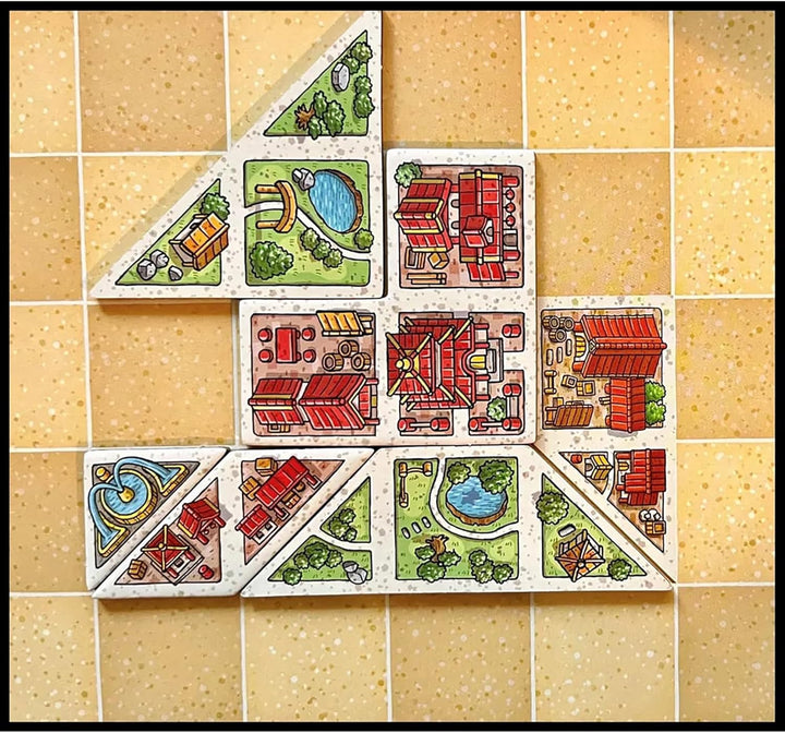 Capstone Games Tangram City Tile Laying Strategy Board Game (TGC-001)