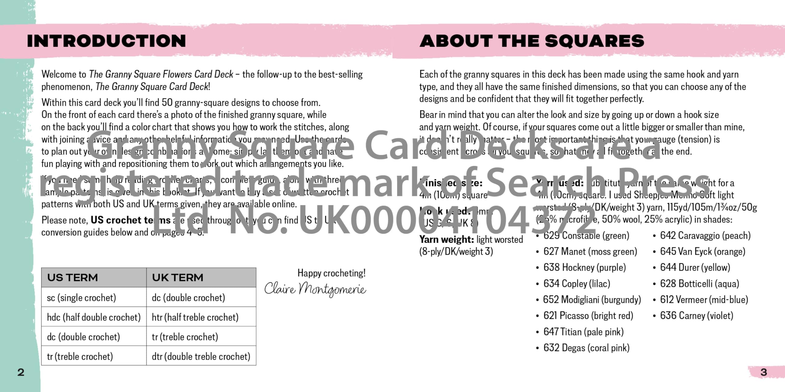 Search Press The Granny Square Flowers Card Deck™: 50 Mix and Match Designs | Crochet Charts & Booklet 6