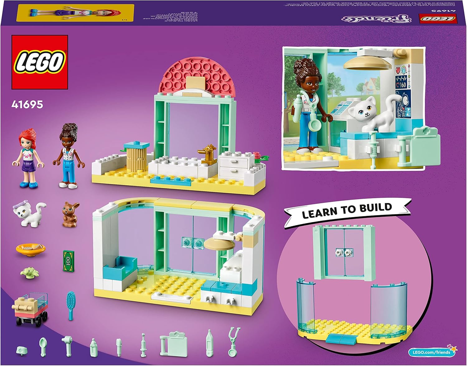 LEGO Friends Pet Clinic Vet Set - Animal Rescue Building Toy for Kids 4+ 9