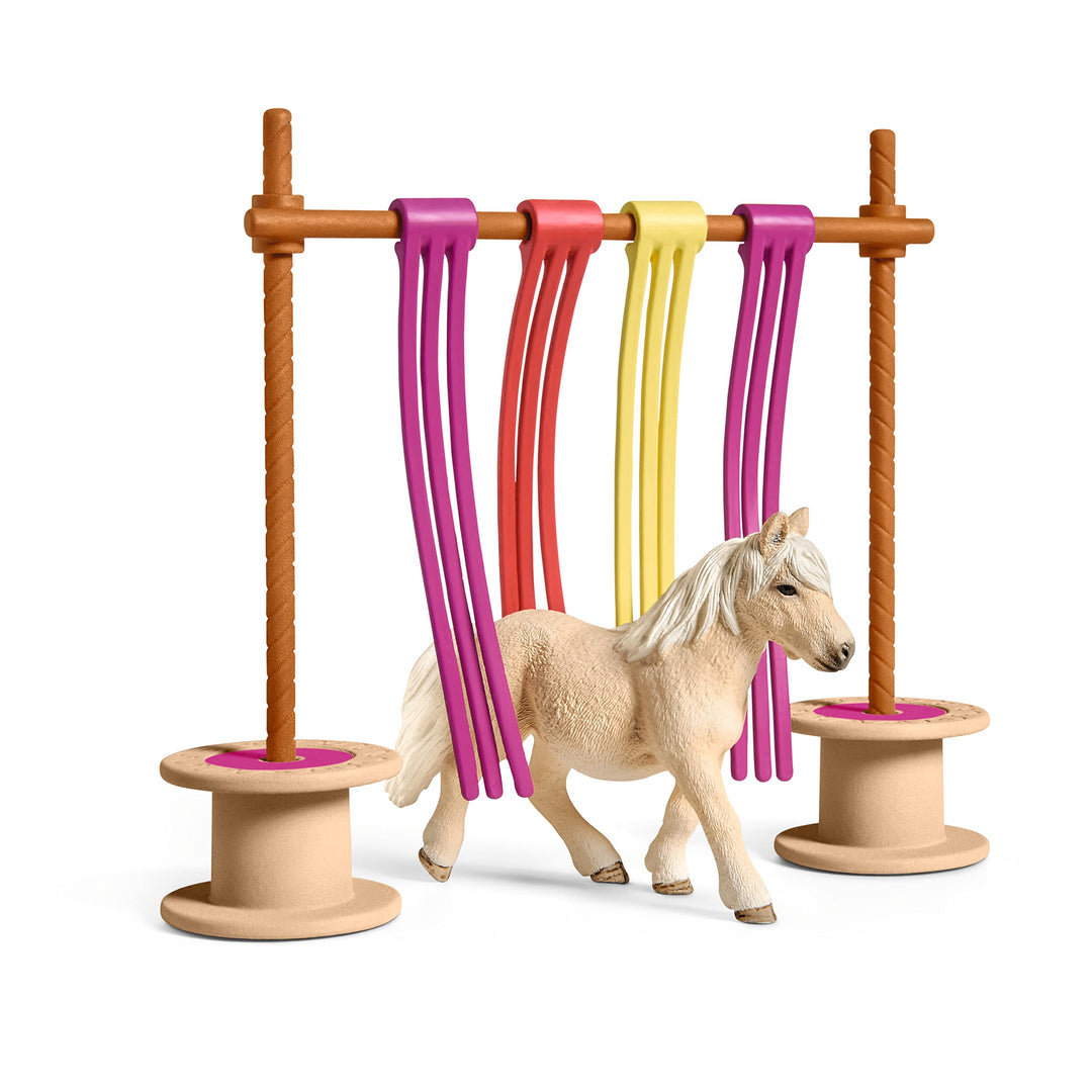Schleich 42484 Farm World Pony Curtain Obstacle - Educational Playset for Ages 3+