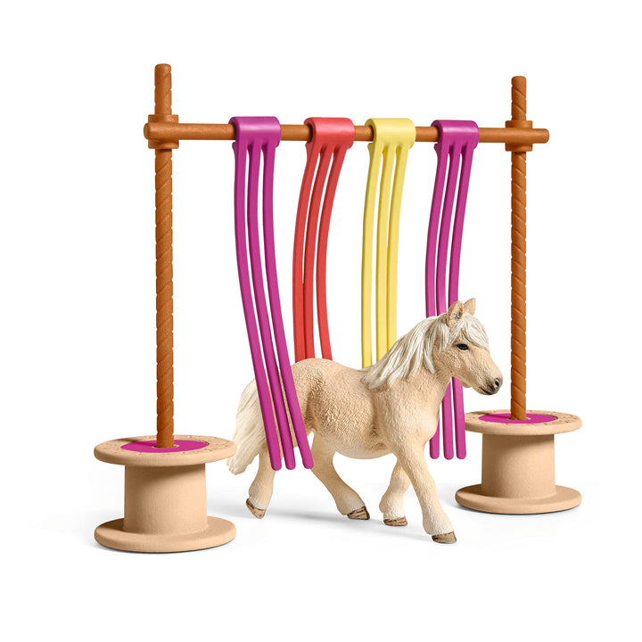 Schleich 42484 Farm World Pony Curtain Obstacle - Educational Playset for Ages 3+