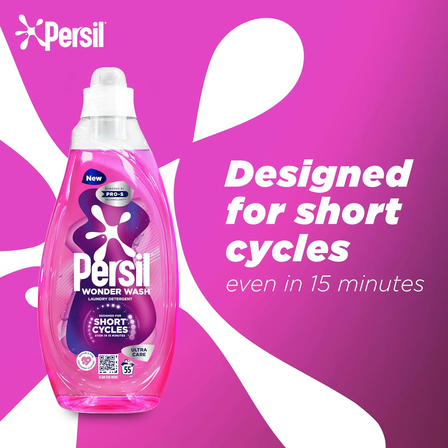 Persil - Wonder Wash Ultra Care Bio Liquid Detergent 1.485 L 6