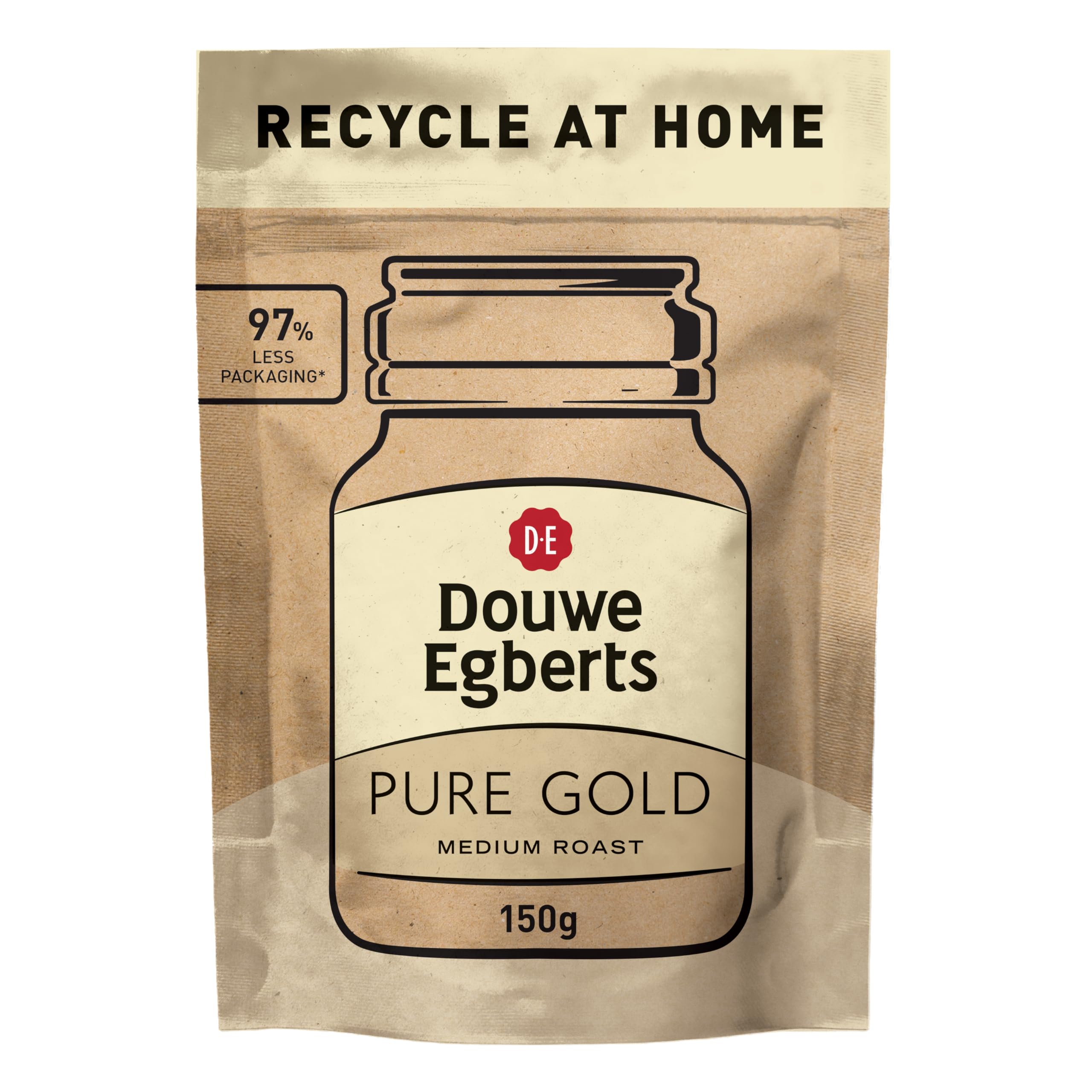 Douwe Egberts Pure Gold Instantkaffee-Nachfüllpackung, 150 g (5er-Pack, insgesamt 750 g) 5