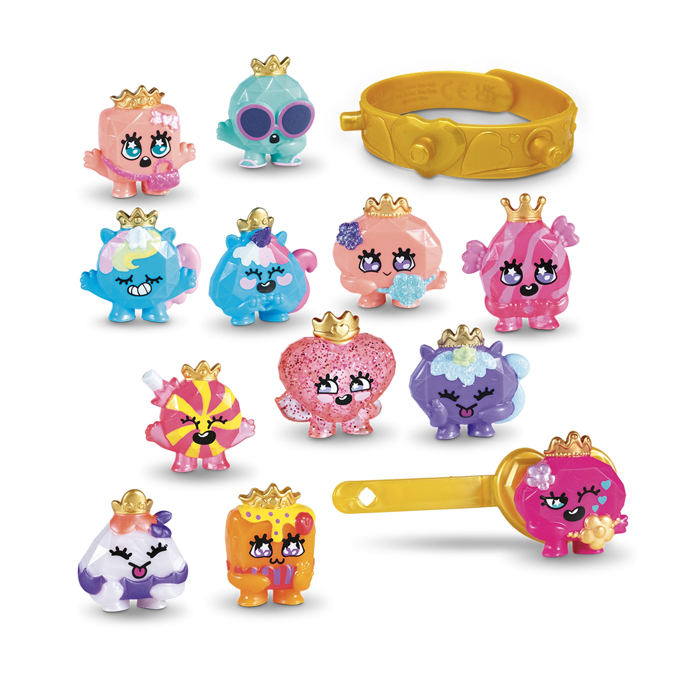 Bandai Pinky Promise The Royals 12 Pack - Gemmy Friends Collectible Set with Bracelet & Hair Clip 18
