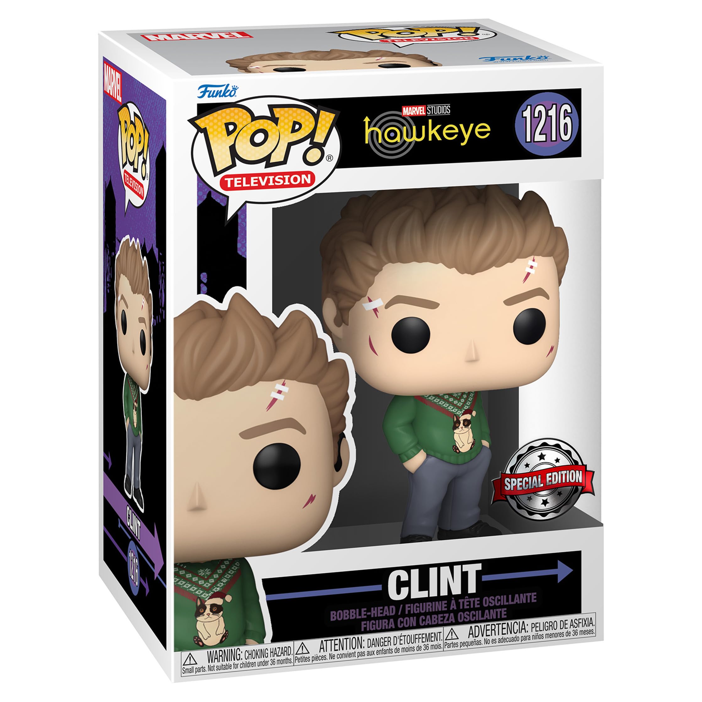 Funko Pop! Marvel - Hawkeye Clint Barton Christmas Sweater Vinyl Figure (1216) Target Exclusive 5
