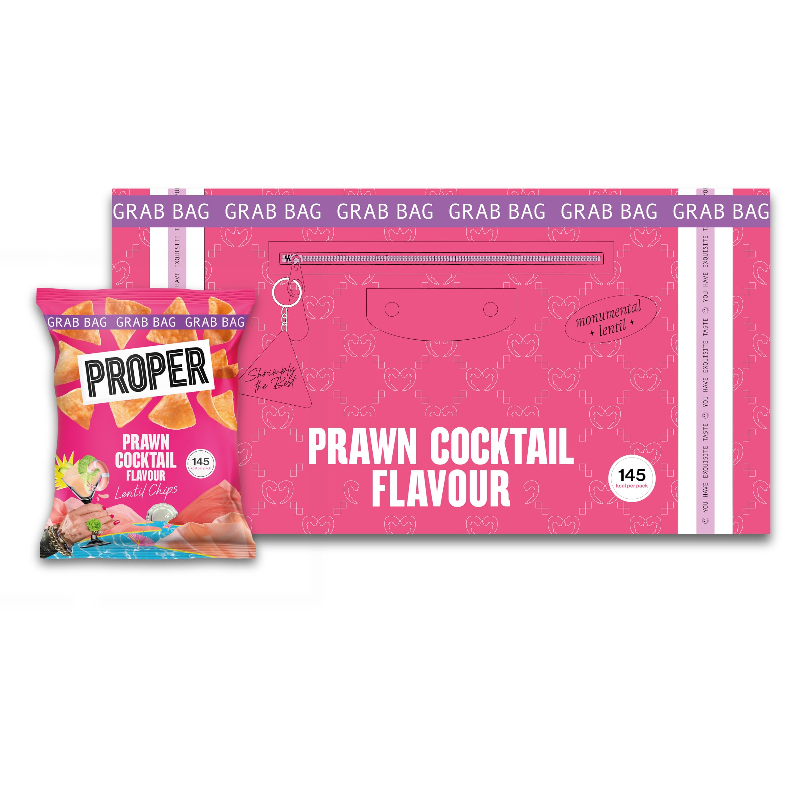 PROPER Prawn Cocktail Lentil Chips - 30 x 31g Bags