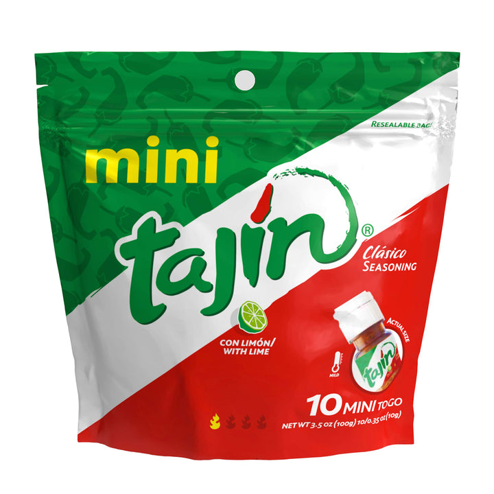 Tajín Clásico Seasoning Mini Pouch 0.35 oz (Pack of 10) – Authentic Mexican Chili Lime Spice