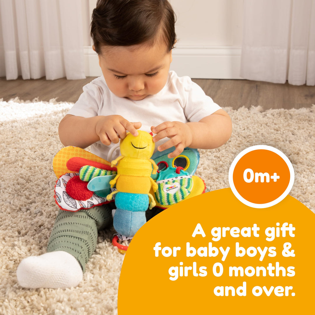Lamaze Freddie the Firefly - Sensory Toy for Babies 0-12 Months with Teether & Crinkle Wings