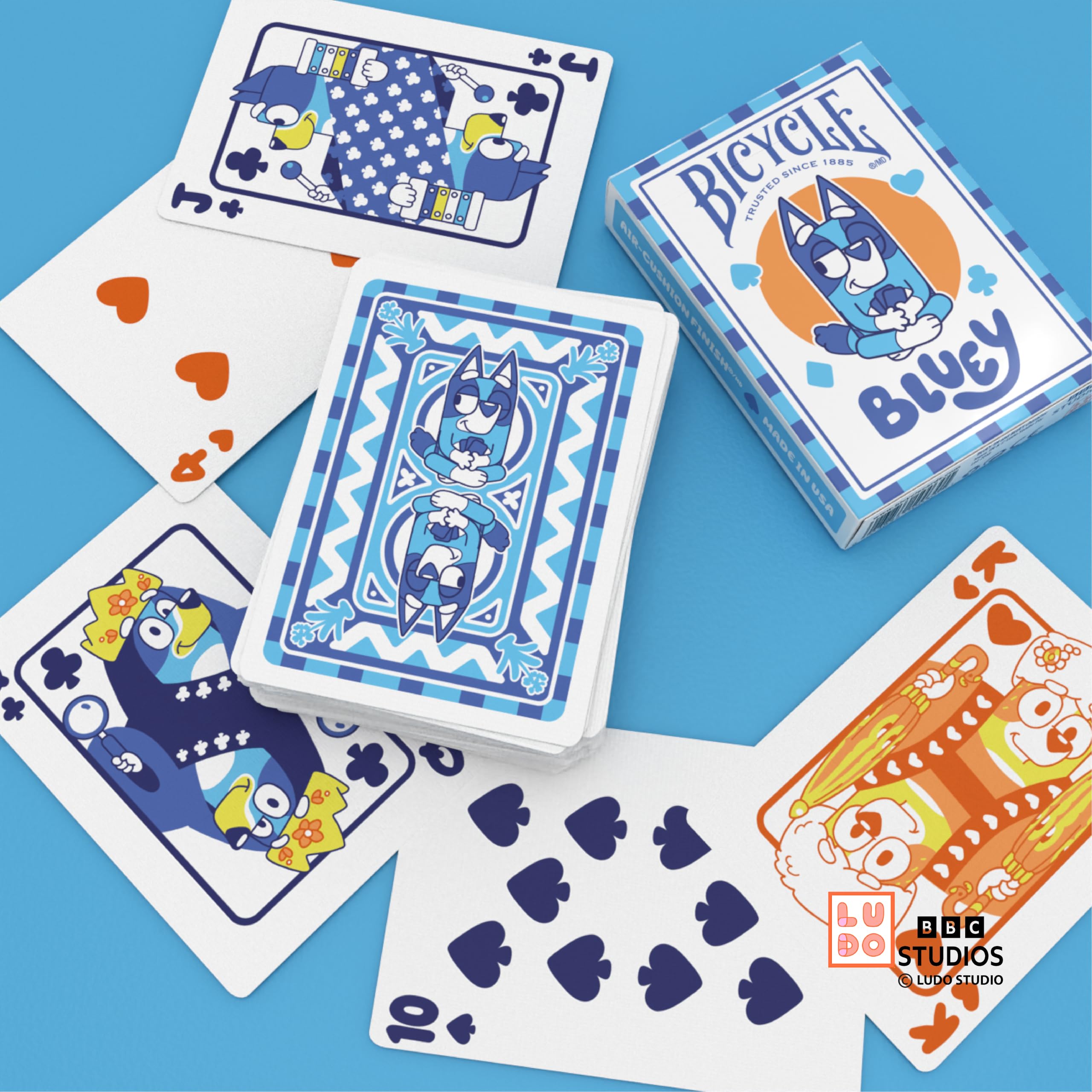Bicycle Bluey Playing Cards Deck - Official Artwork, Custom Court Cards, Premium Quality 3