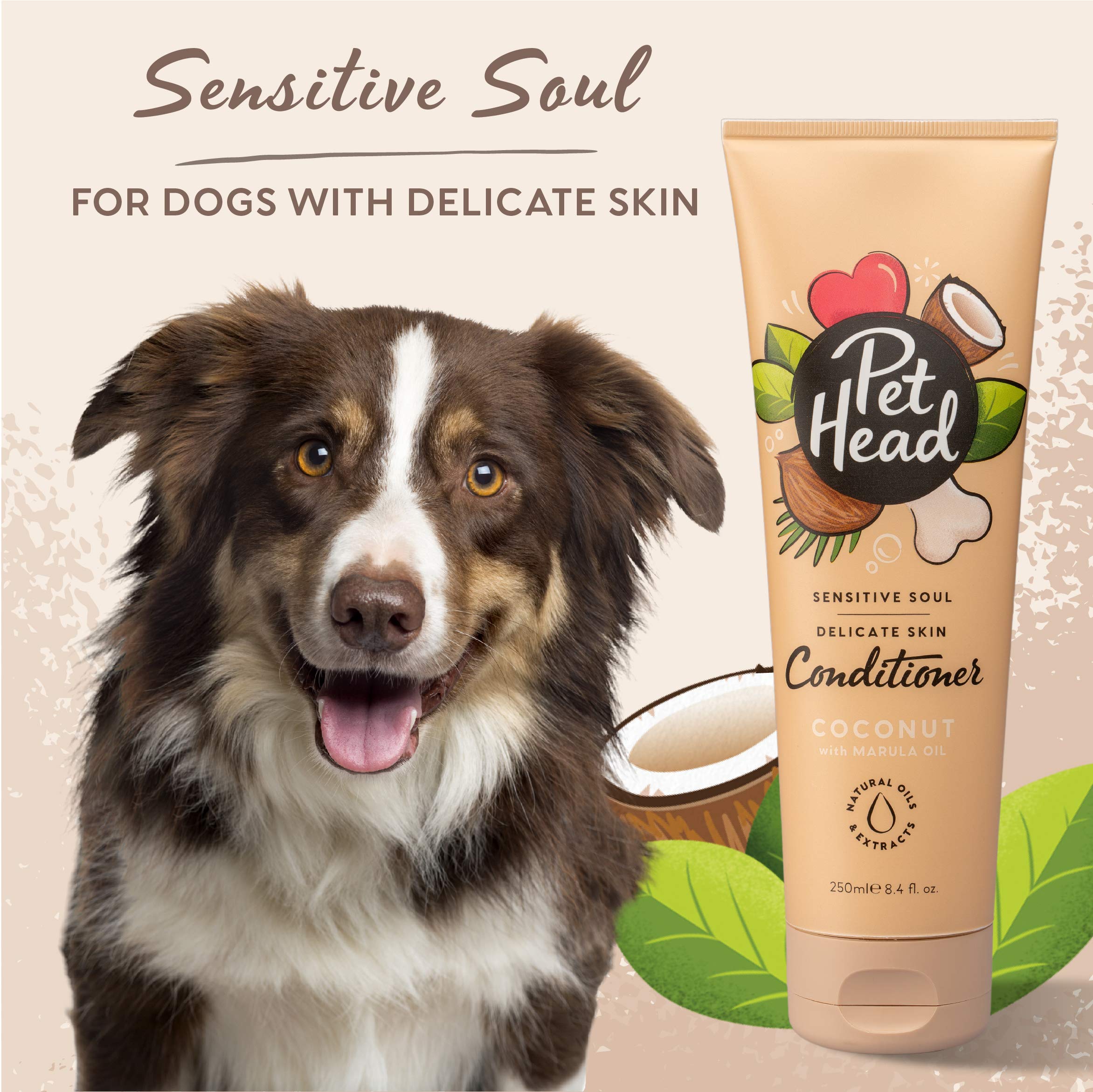 Pet Head Sensitive Soul Dog Conditioner - Coconut Scent | Soothing & Moisturizing | 250 ml 3