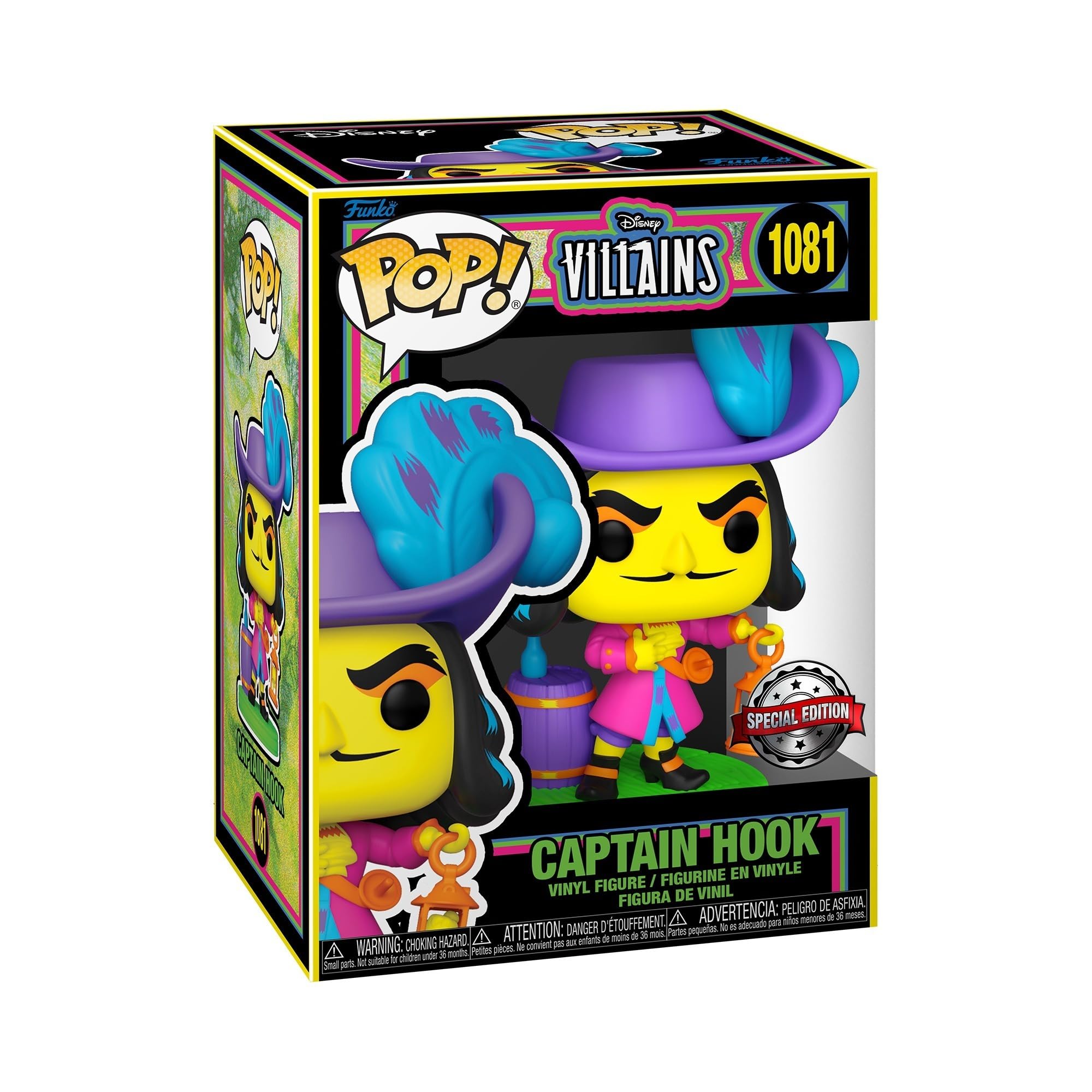 Funko Pop! Disney Villains - Captain Hook (Blacklight) Vinyl Figure