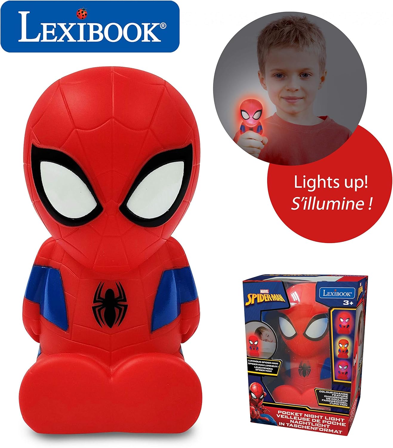 Lexibook Spider-Man Color Changing LED Night Light for Kids 8