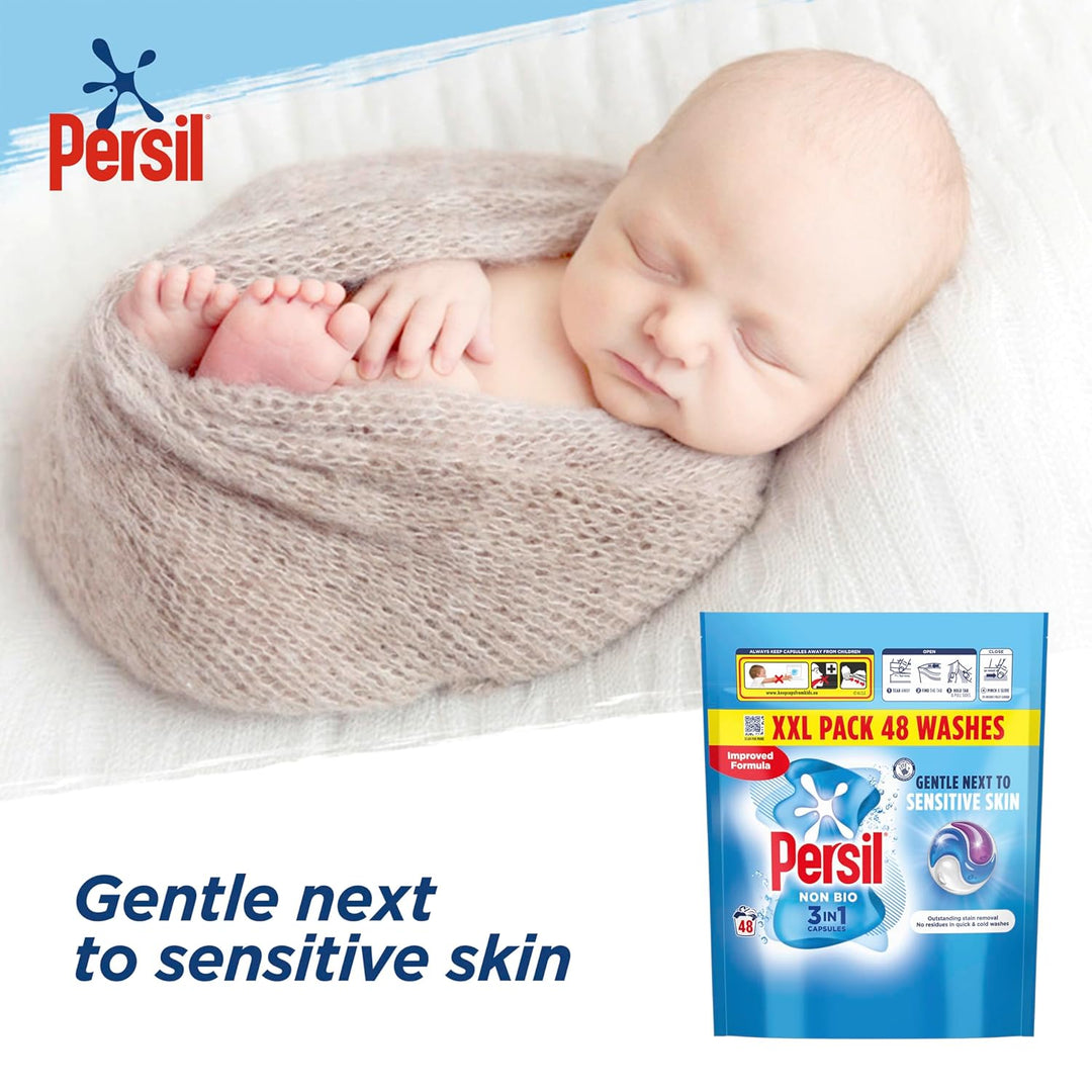 Persil - Non Bio 3 in 1 Washing Capsules 48 Washes