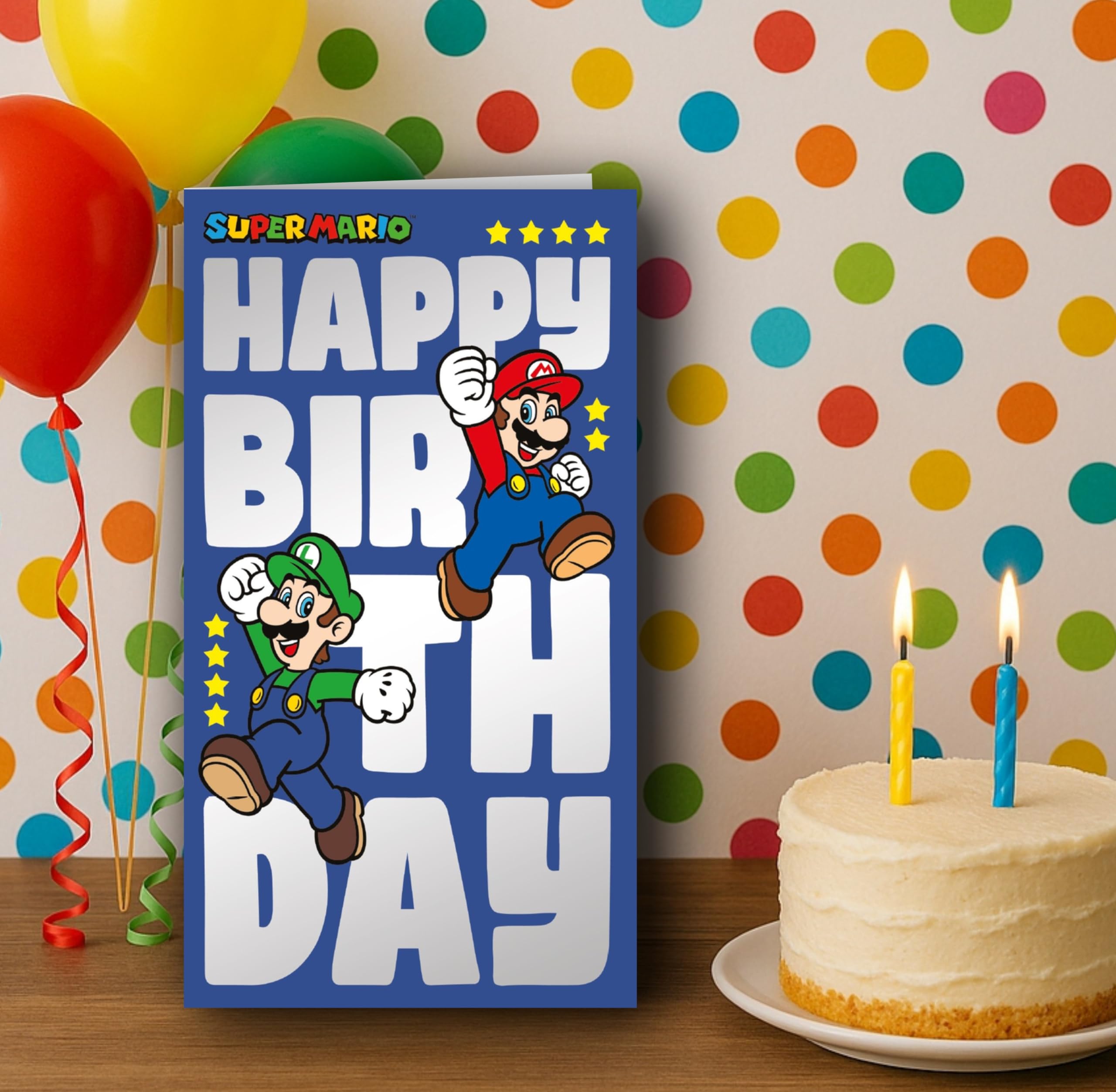 Danilo Promotions LTD Super Mario Birthday Card | Standard Size | Multi-Colour 3
