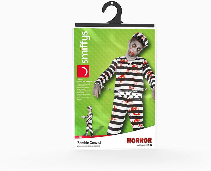 Smiffys Zombie Convict Costume - Age 10-12 Years (44326)